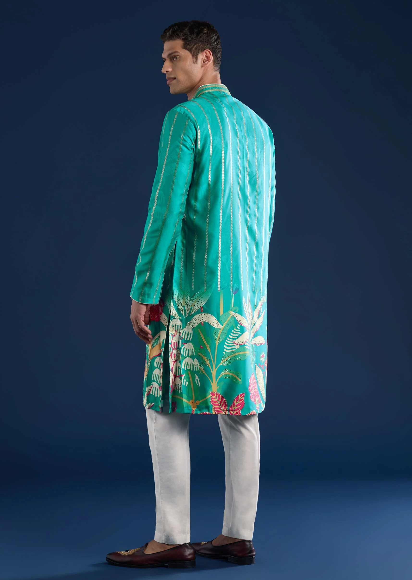 Green Festive Kurta Set - Image 5