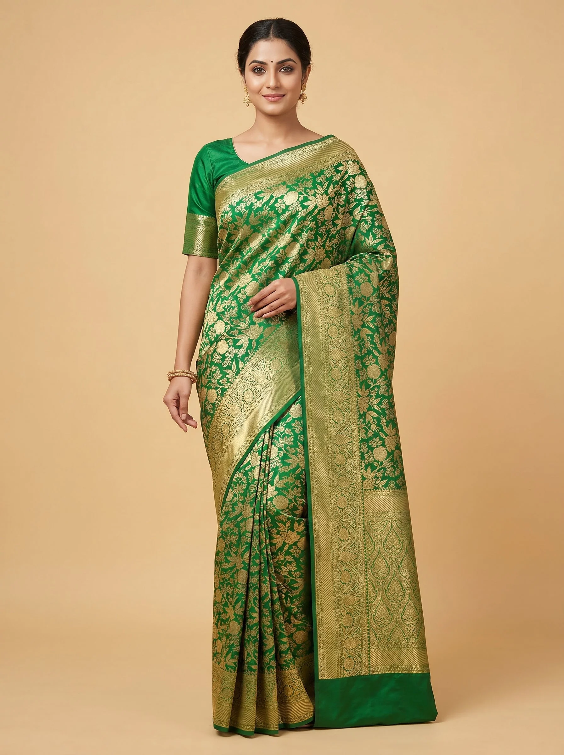 Green Flourish Movement Handloom Saree