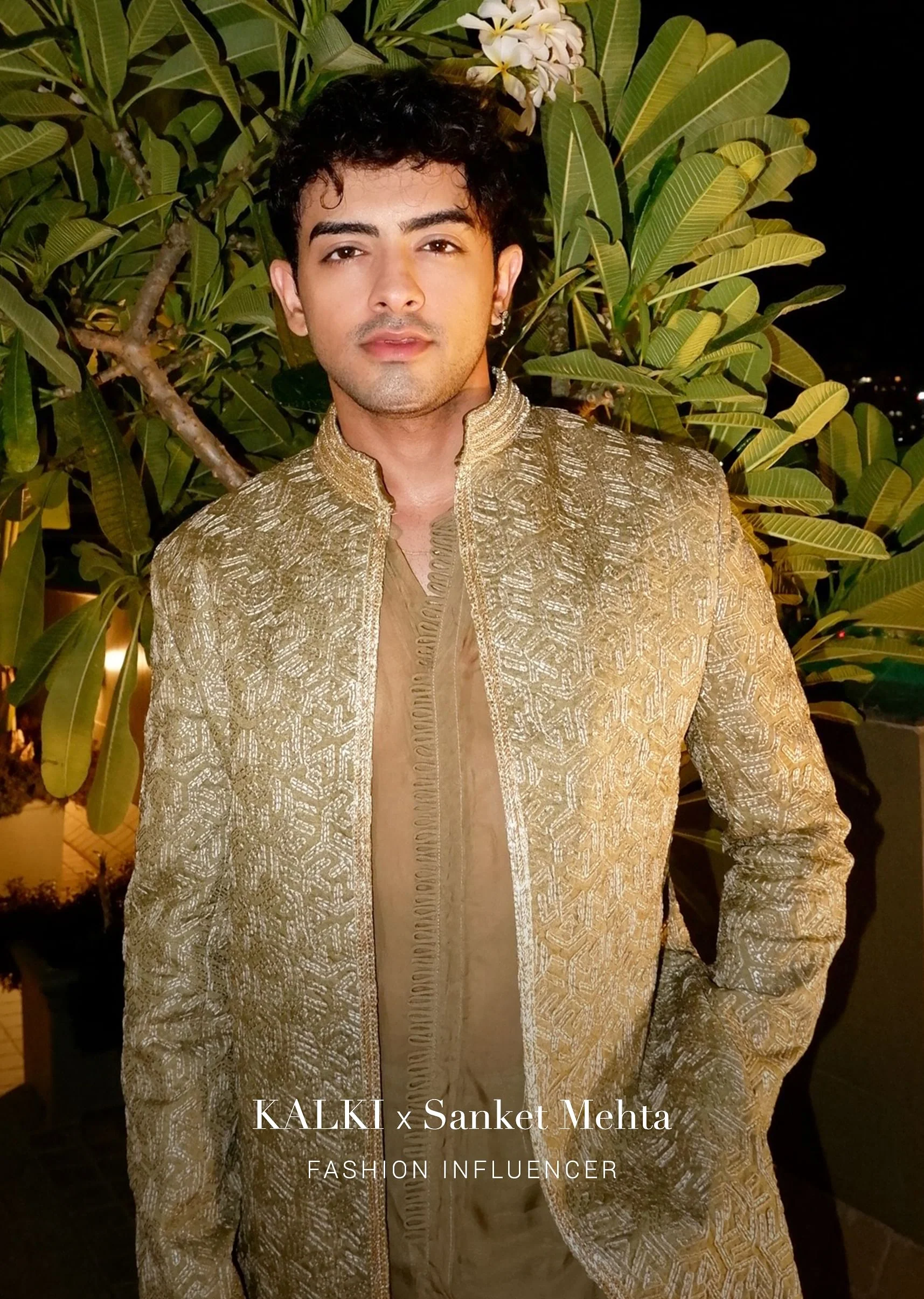 Green Foil Embroidered Jodhpuri Jacket Set With Detailed Organza Kurta - Image 7