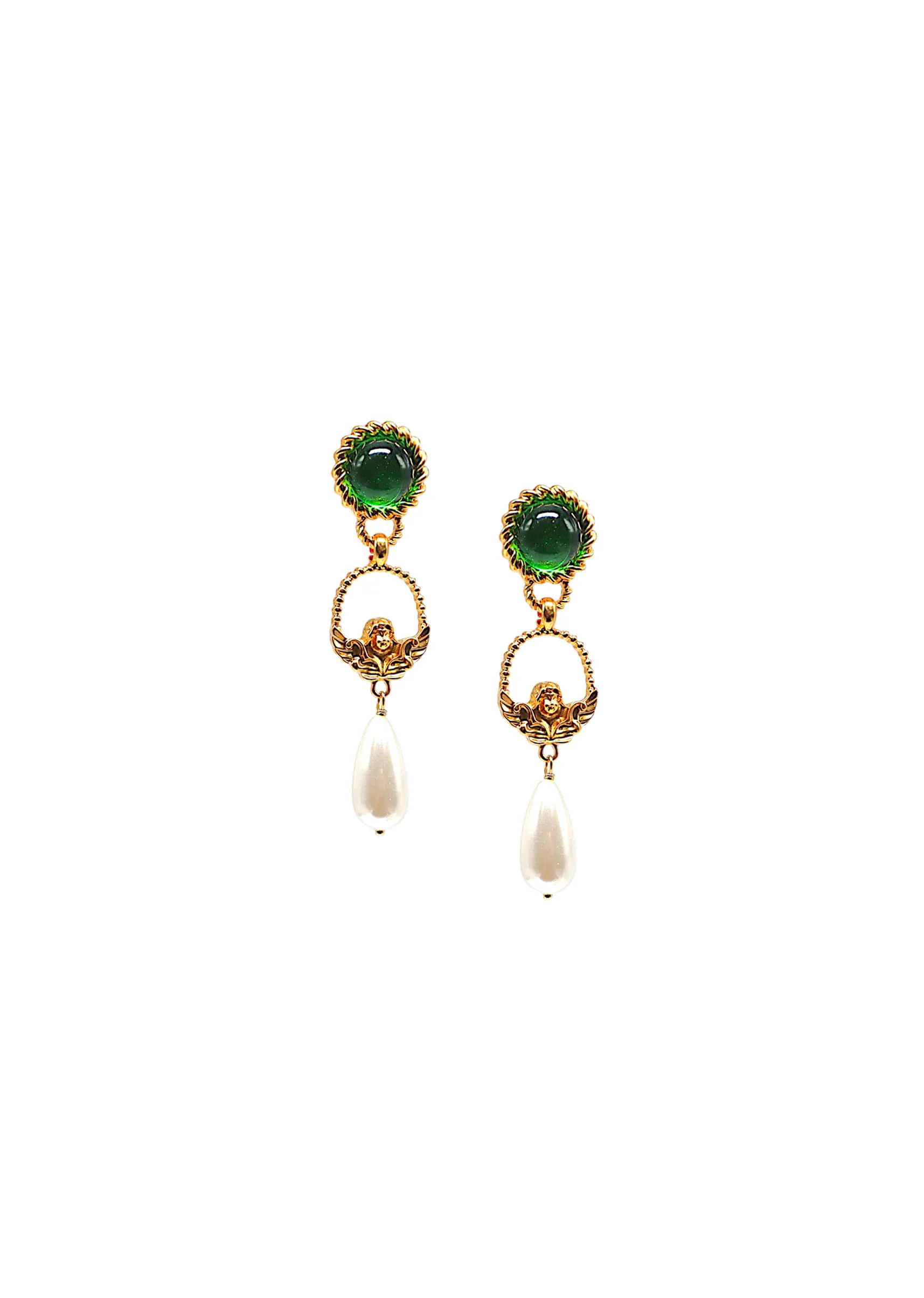 Green Fusion Drop Danglers - Image 2