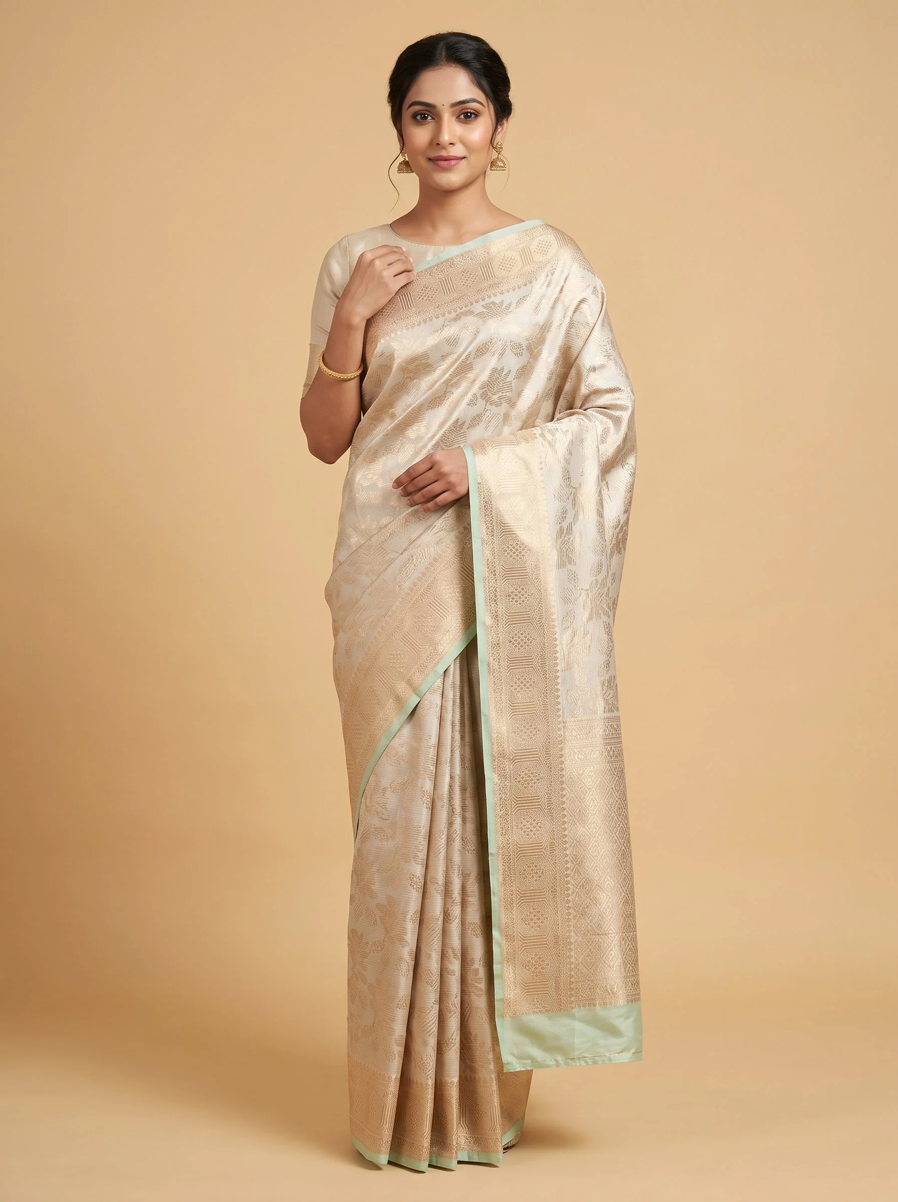Green Handloom Saree with Fresh Weave