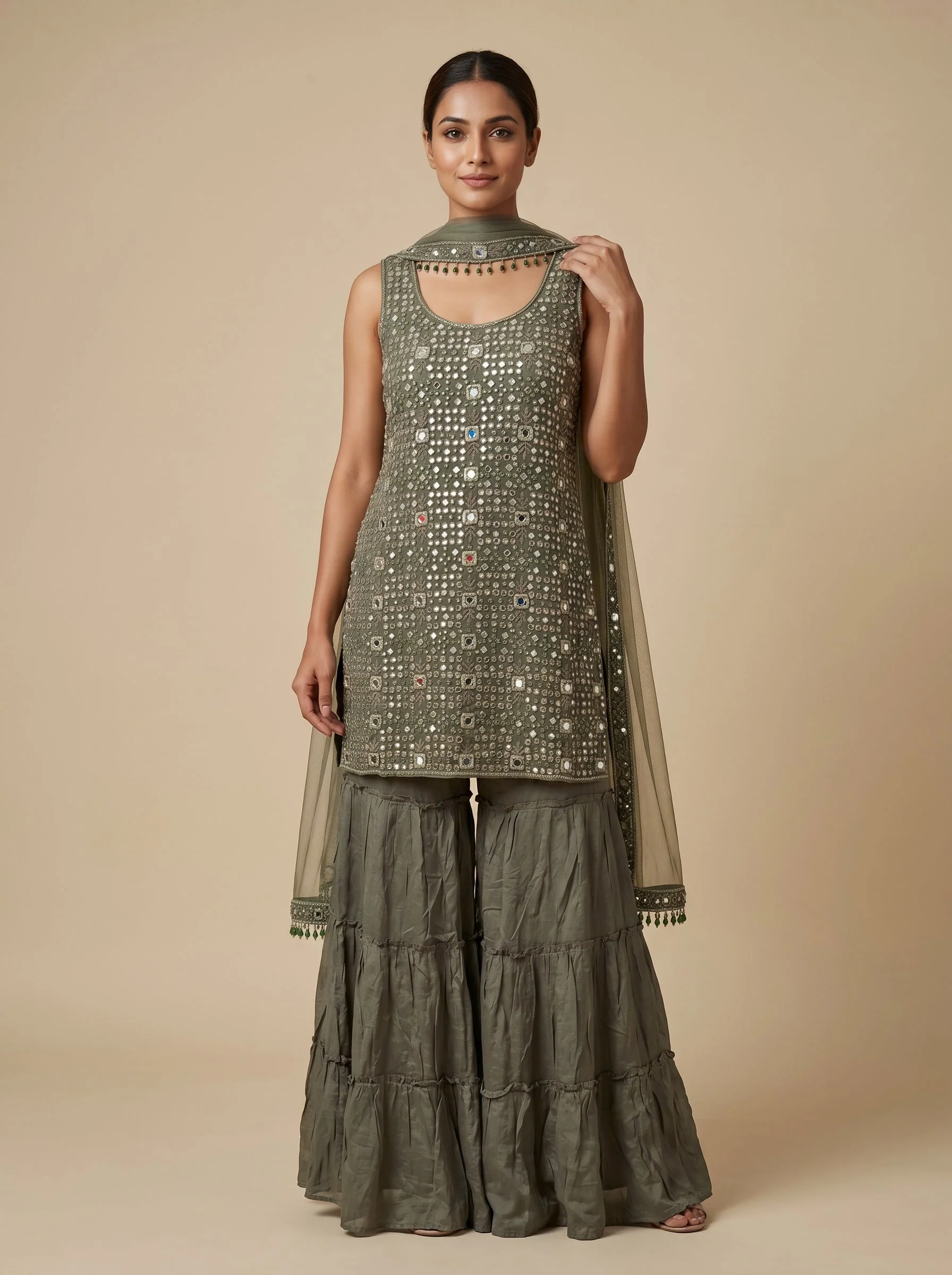 Green Haven Sharara Set