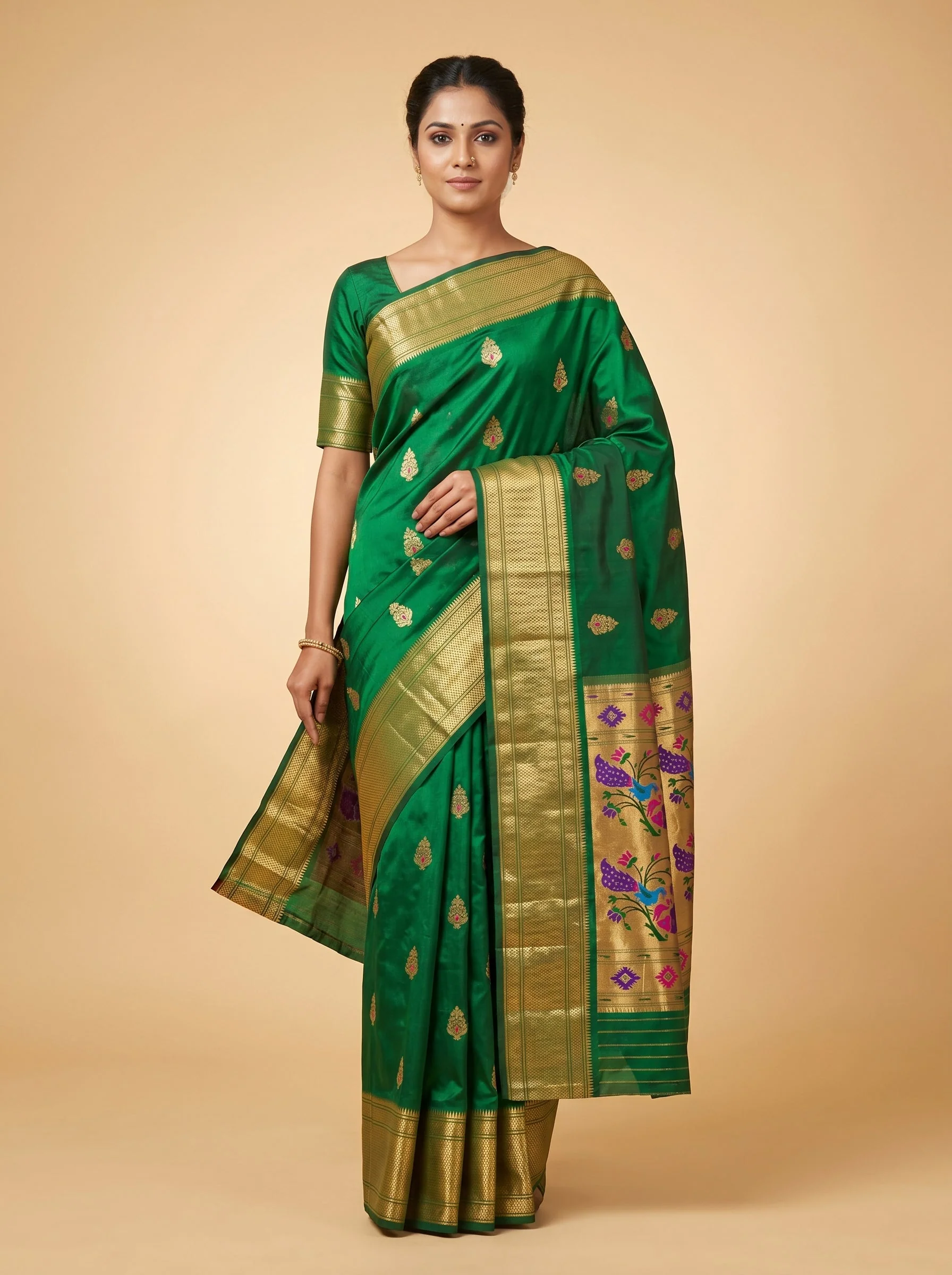 Green Heritage Luxe Handloom Saree