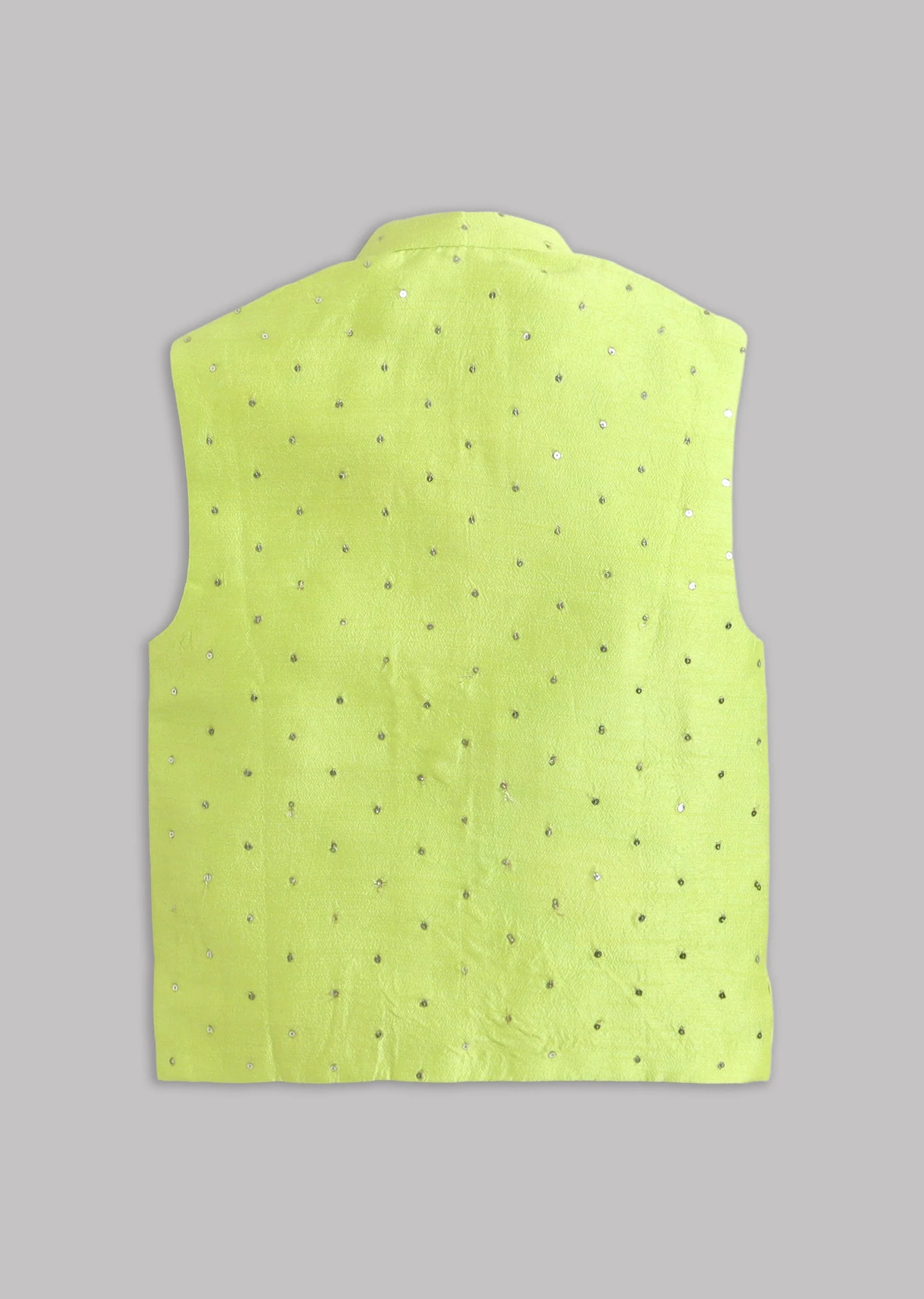 Green Kurta Set With Nehru Jacket - Image 6