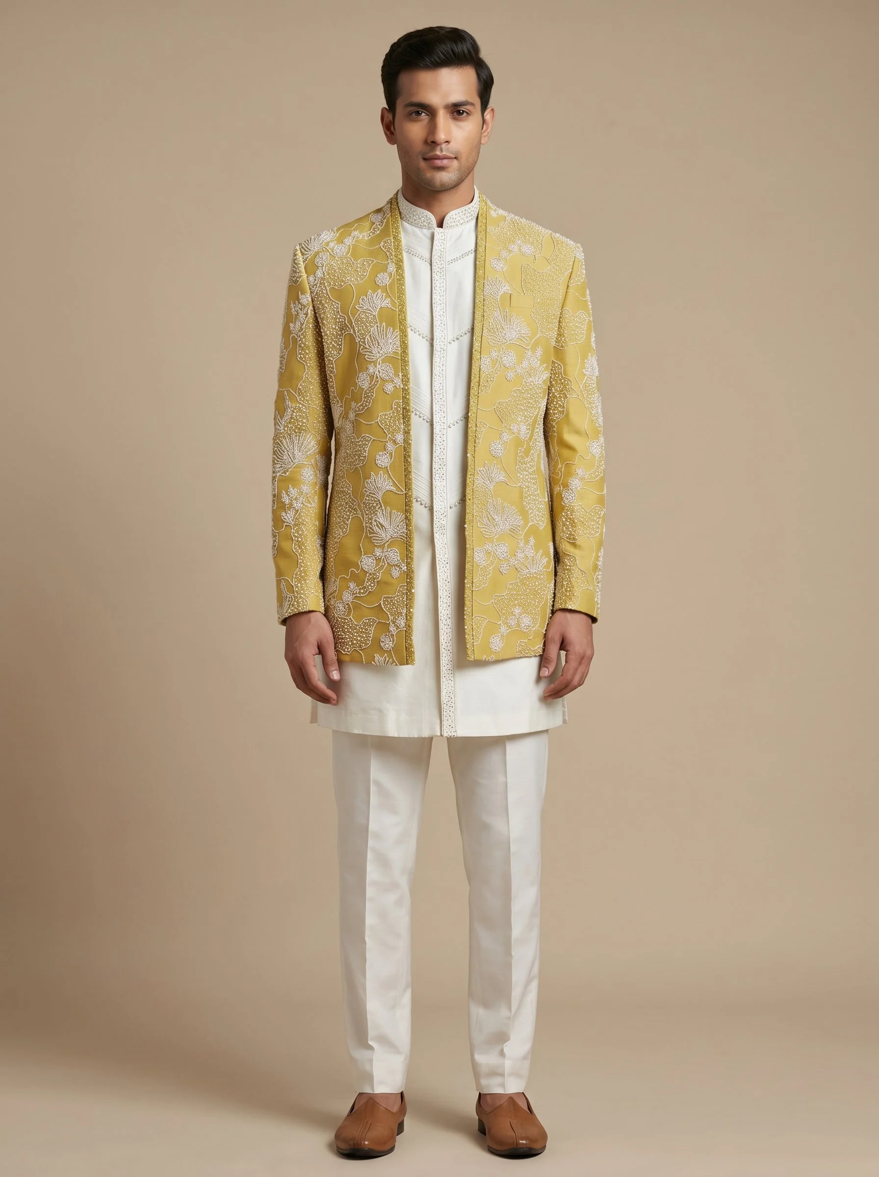 Green Modern Indowestern