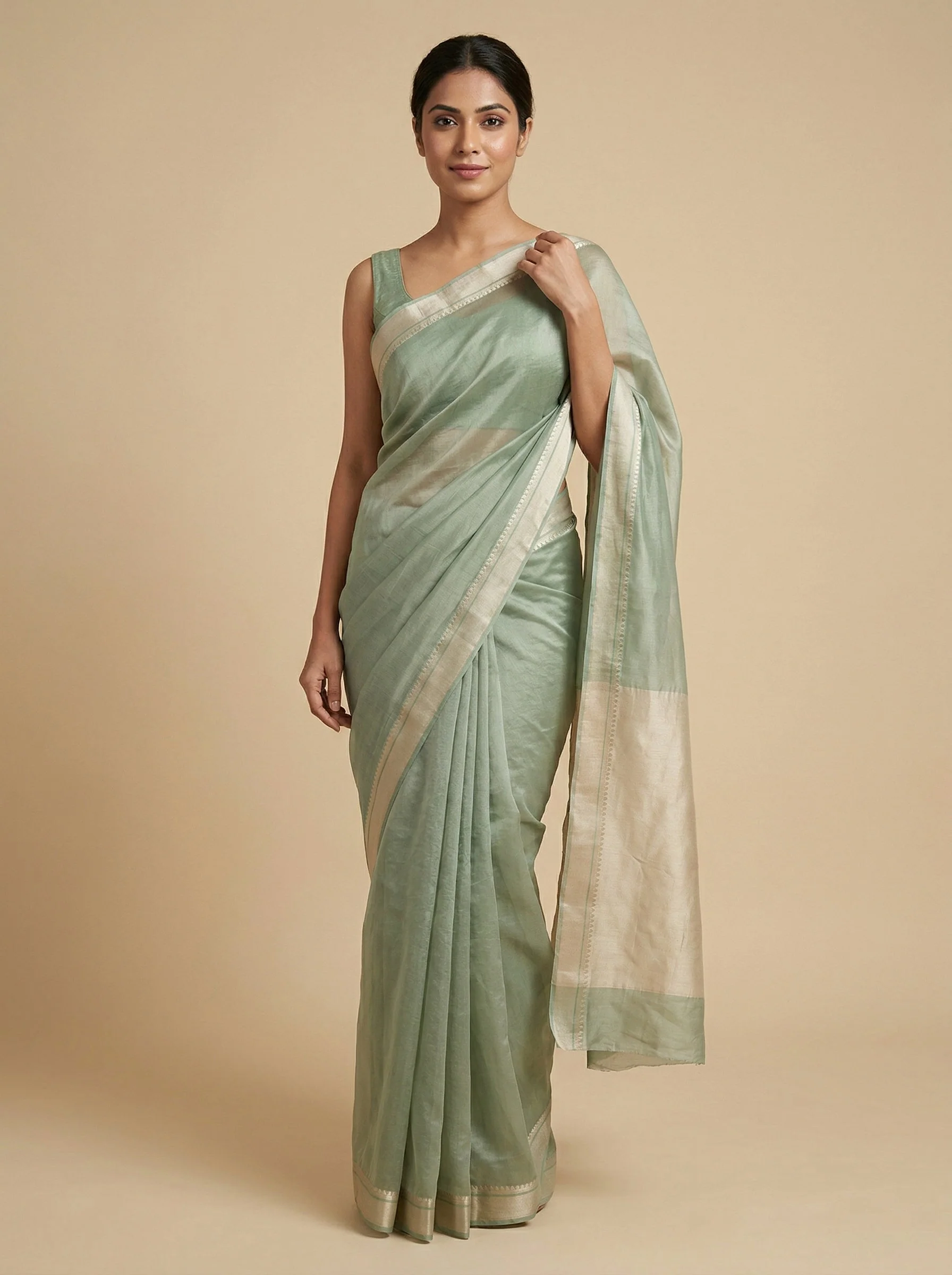 Green Organic Handloom Saree