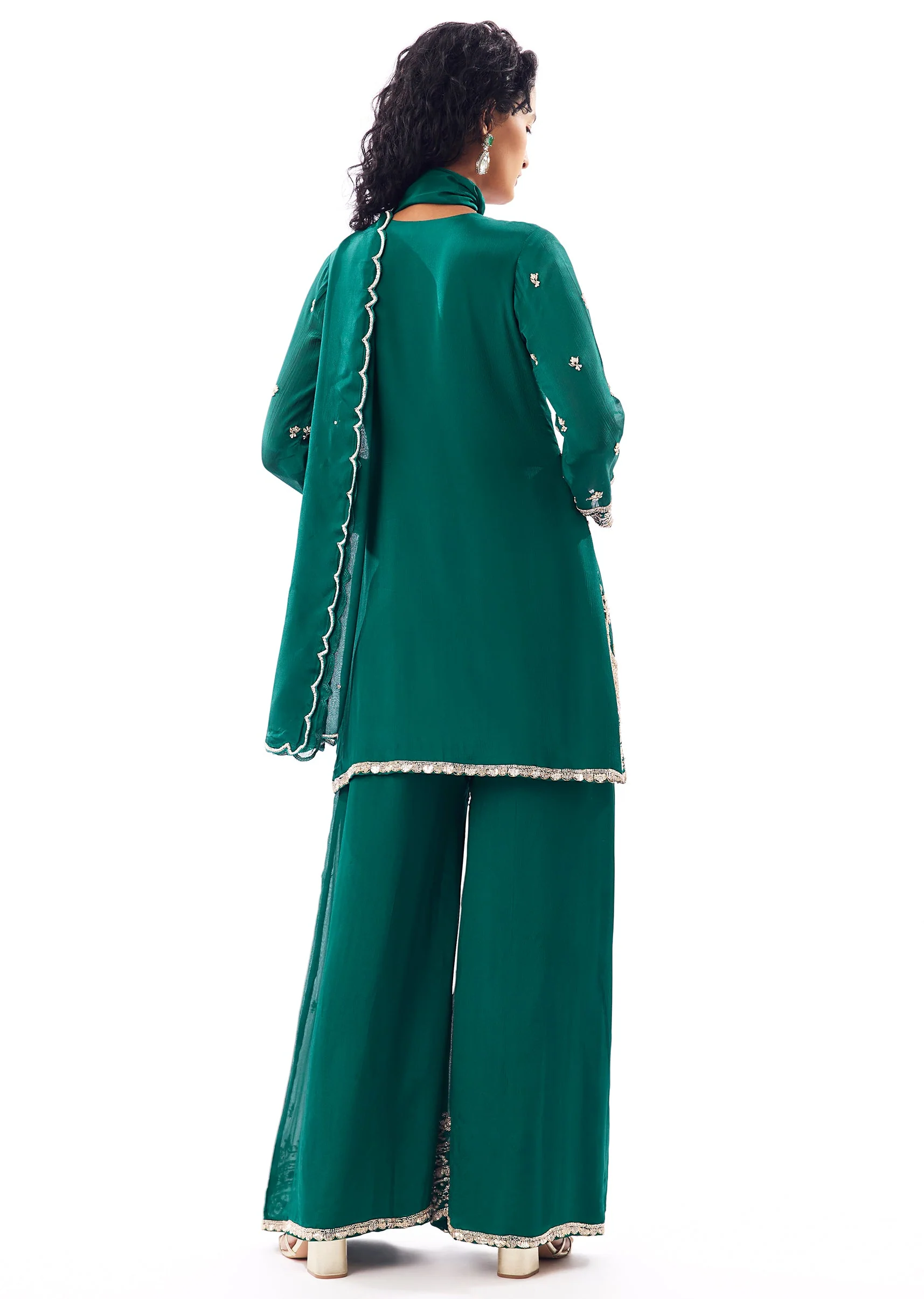 Green Palazzo Suit - Image 5