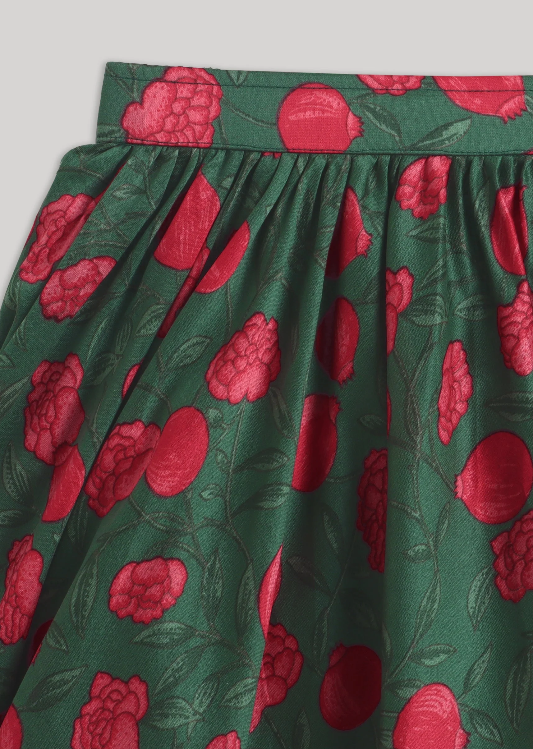 Green Red Printed Lehenga Set - Image 6