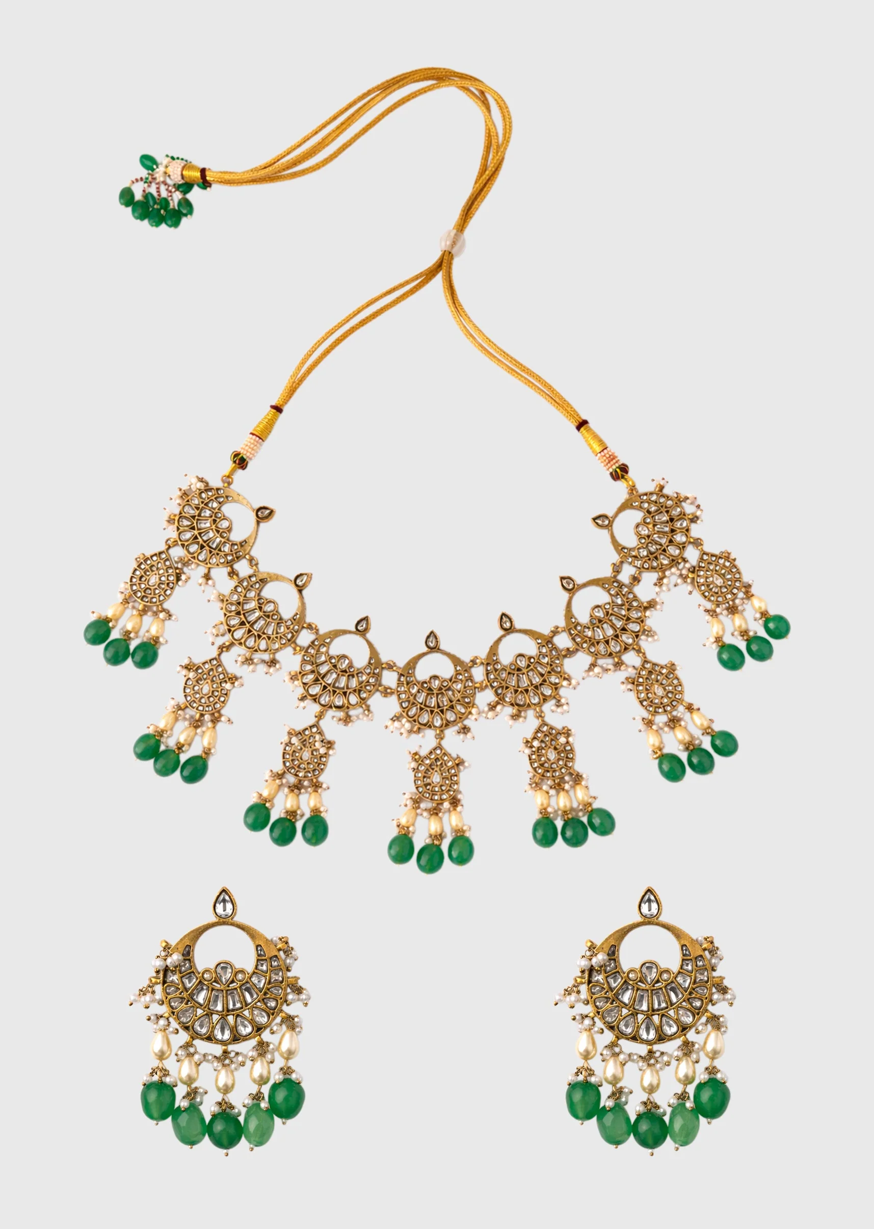 Green Regal Glow Necklace Set