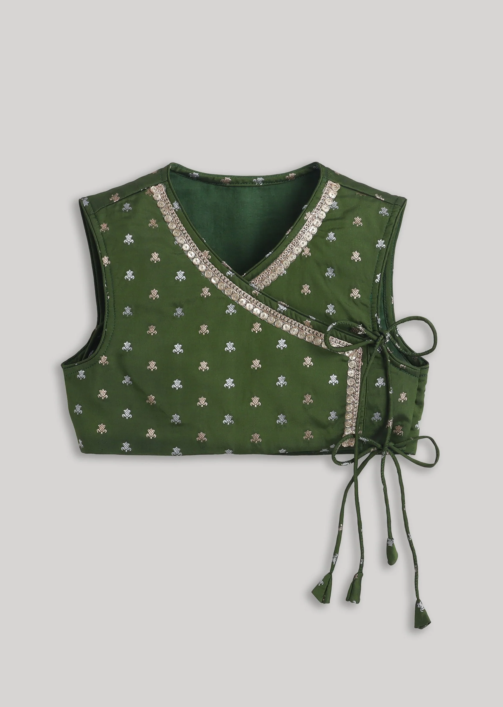 Green Regal Silk Lehenga Set - Image 2