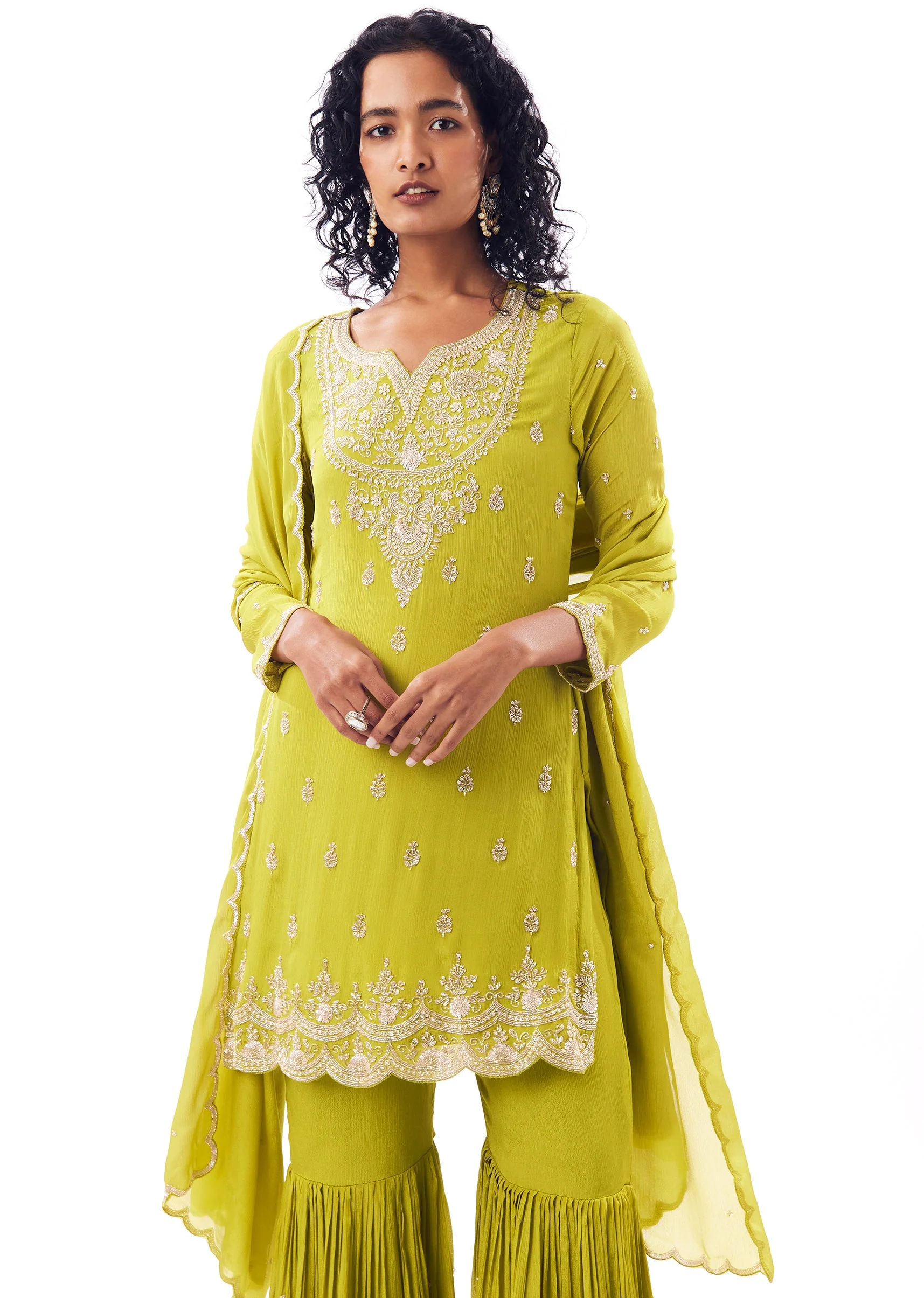 Green Sharara Suit - Image 4