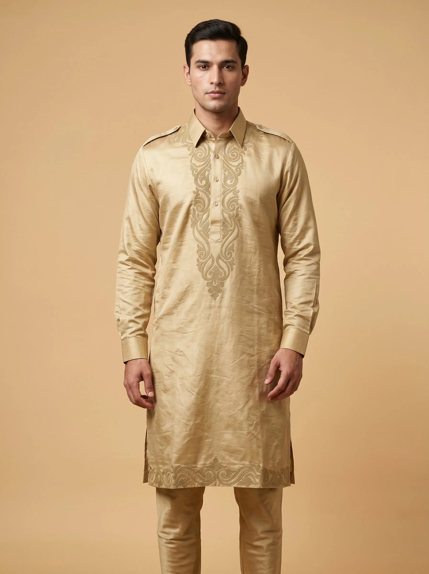 Green Wedding Kurta Set