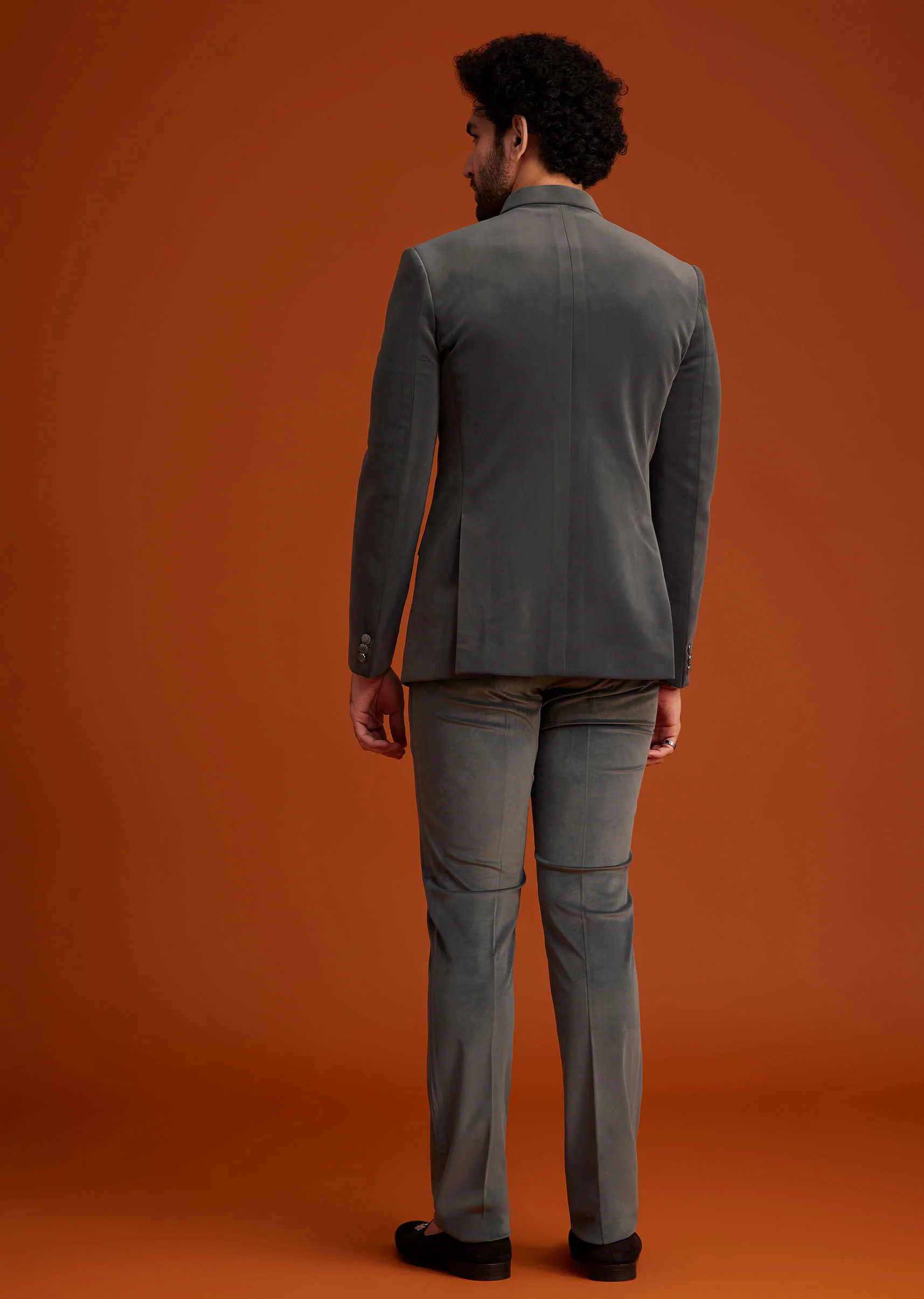 Grey Bandhgala With Embroidered Crest - Image 5