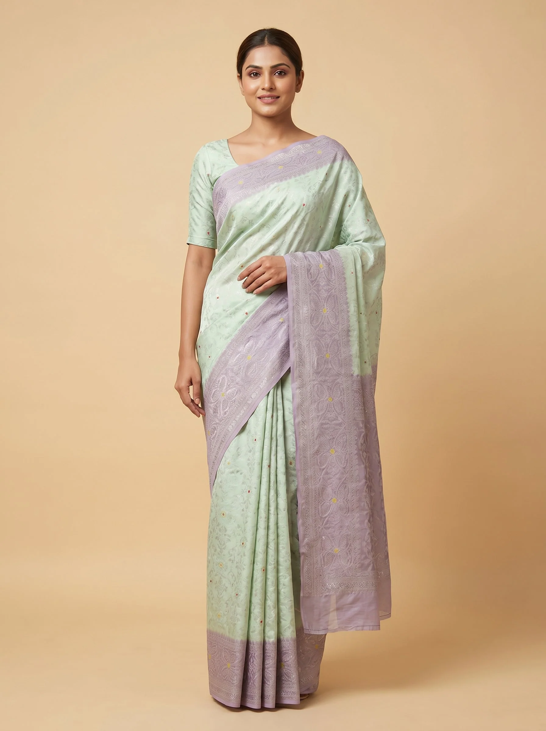 Grey Contemporary Finish Handloom Saree