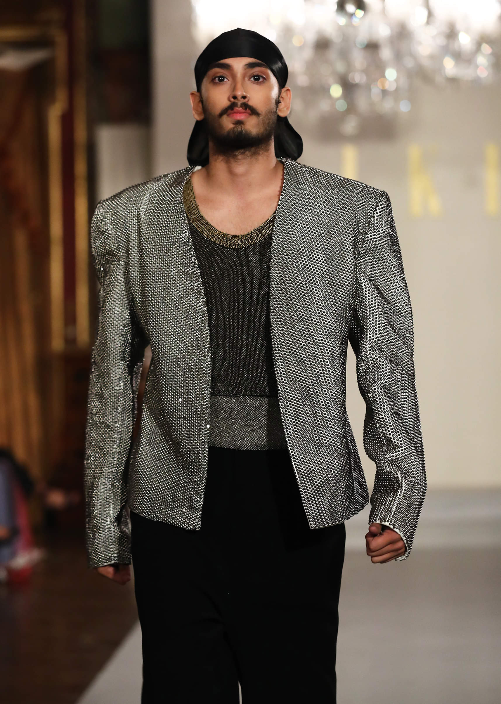 Grey Indo Western Suit For Men With Embroidered Blazer - Image 2