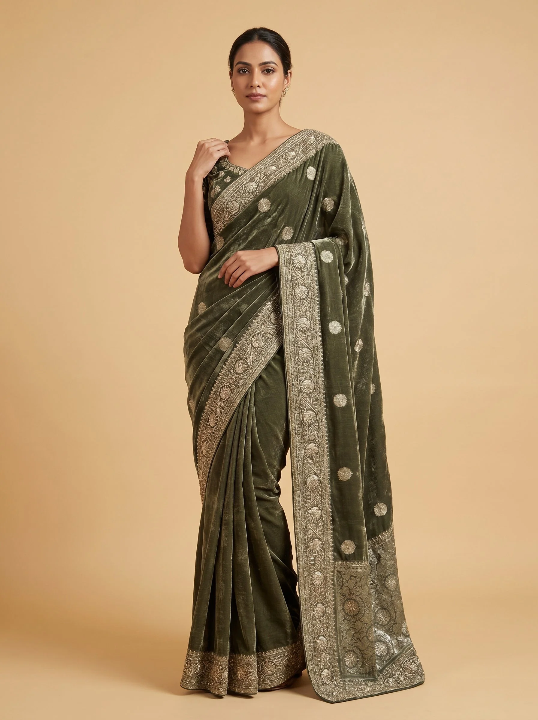 Grey Muted Tone Handloom Saree