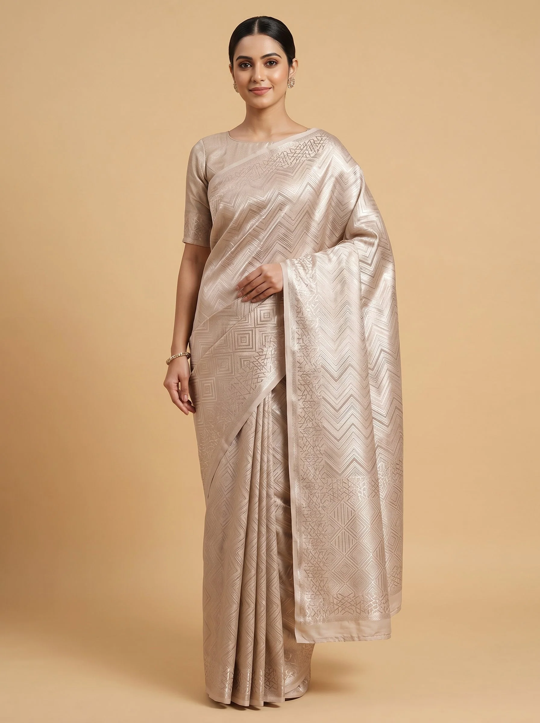 Grey Subtle Balance Handloom Saree