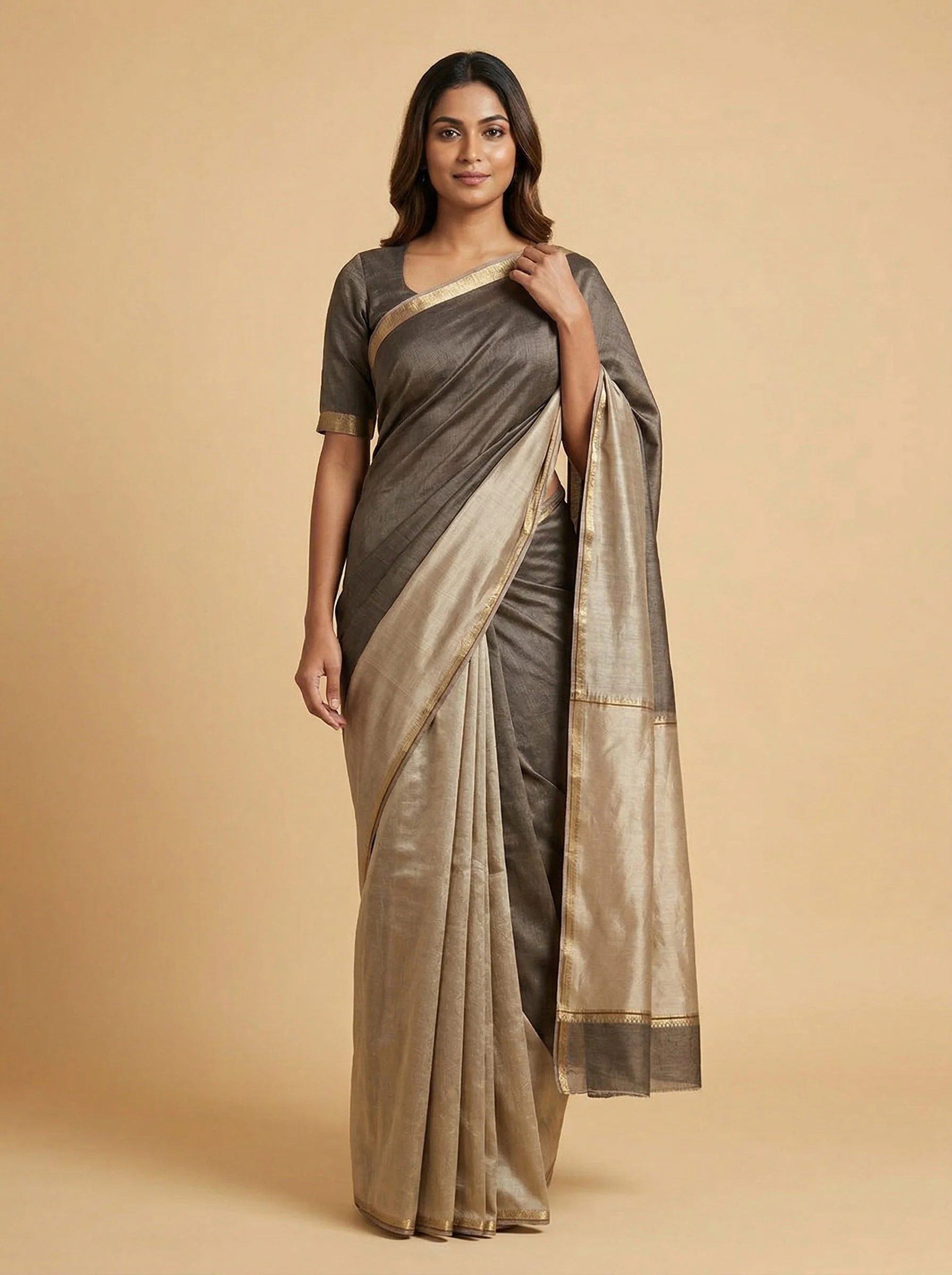 Grey Timeless Handloom Saree