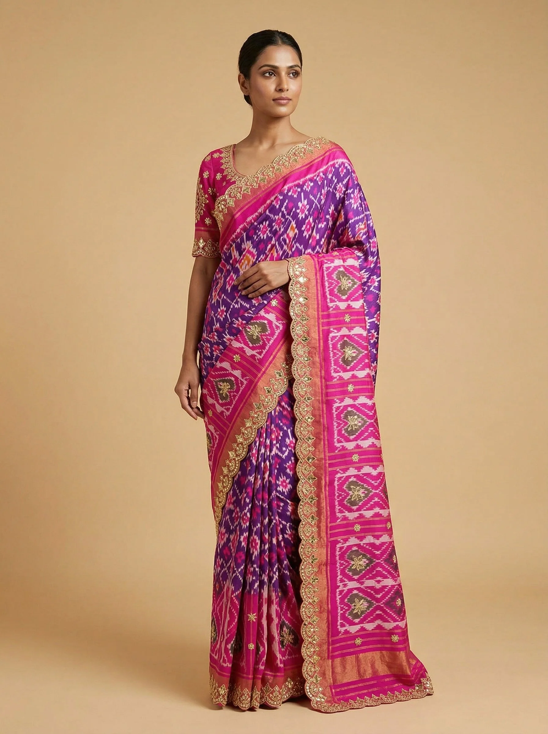 Handloom Lavender Saree