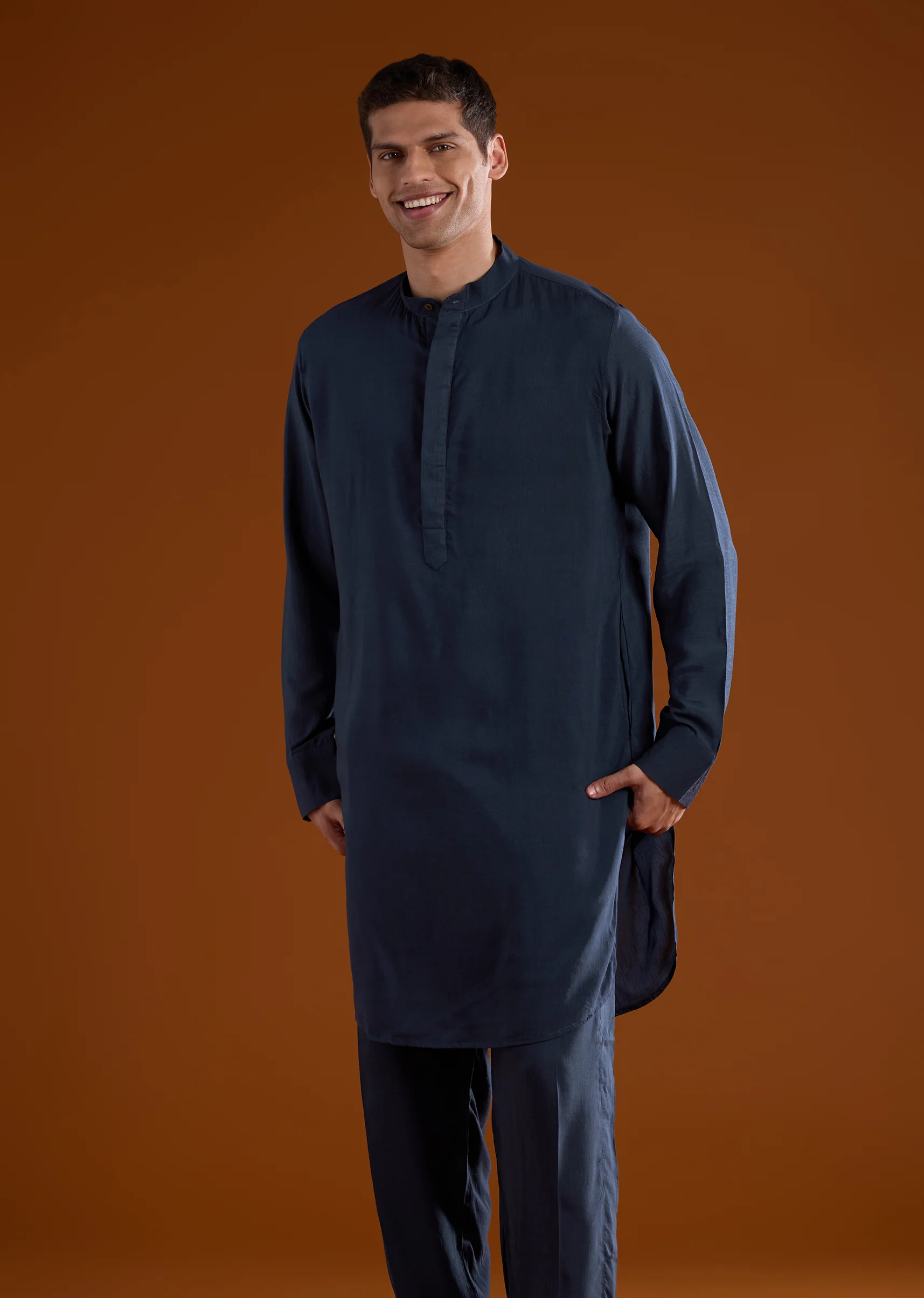 Indigo Craft Duo — Jacket Set For Her And Kurta Jacket For Him - Image 12