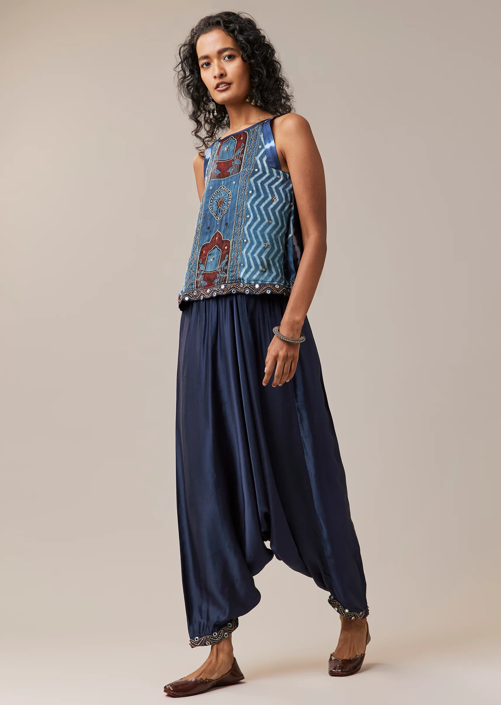 Indigo Craft Duo — Jacket Set For Her And Kurta Jacket For Him - Image 3