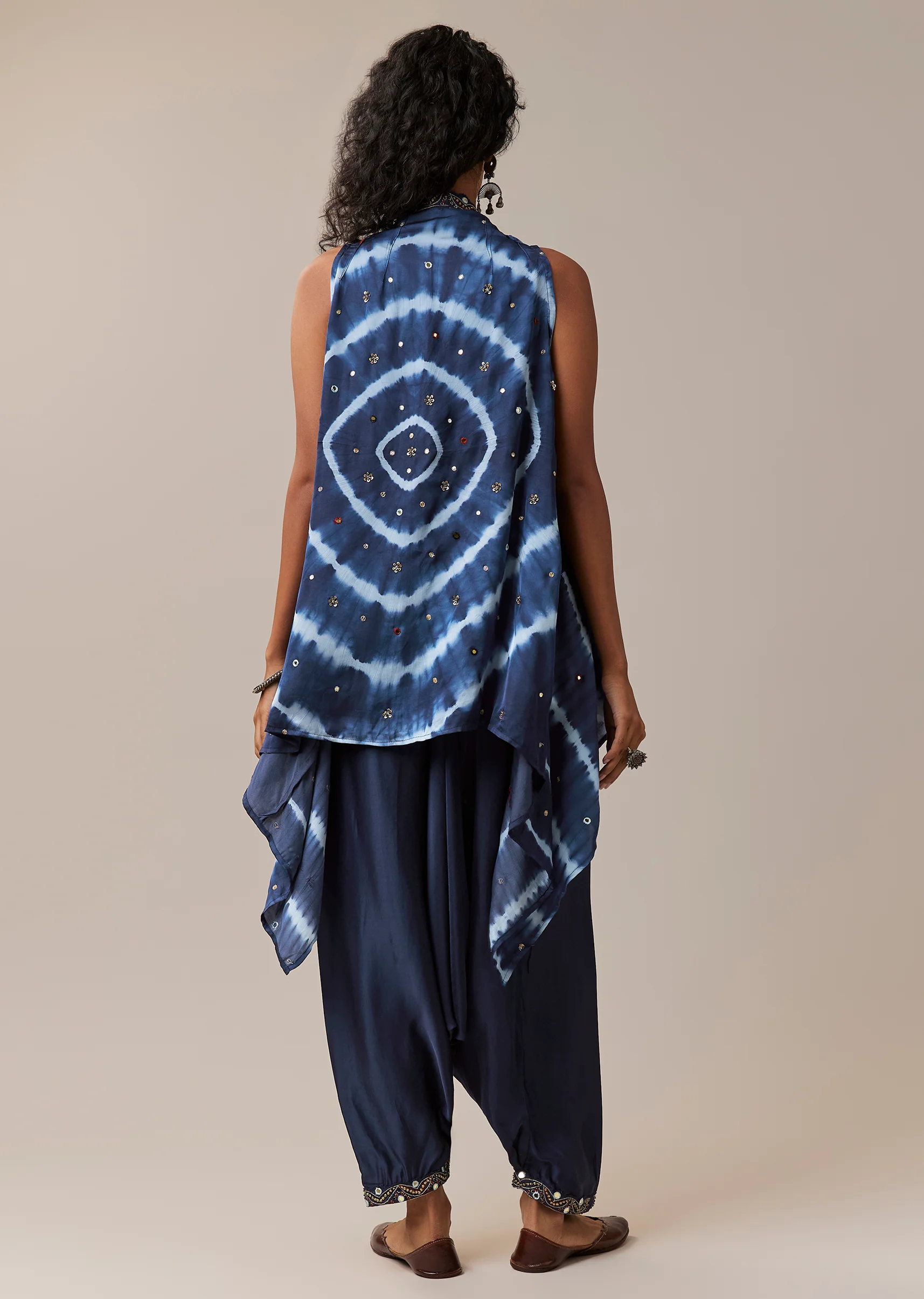 Indigo Craft Duo — Jacket Set For Her And Kurta Jacket For Him - Image 6
