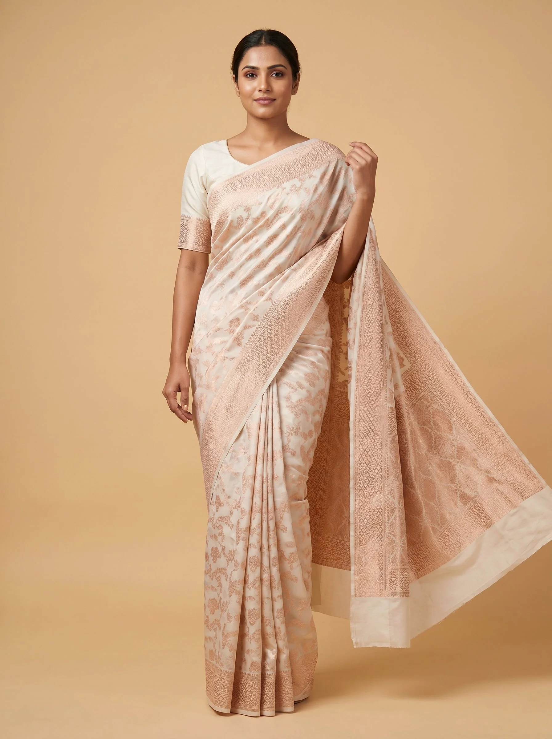 Ivory Cream Grace Saree