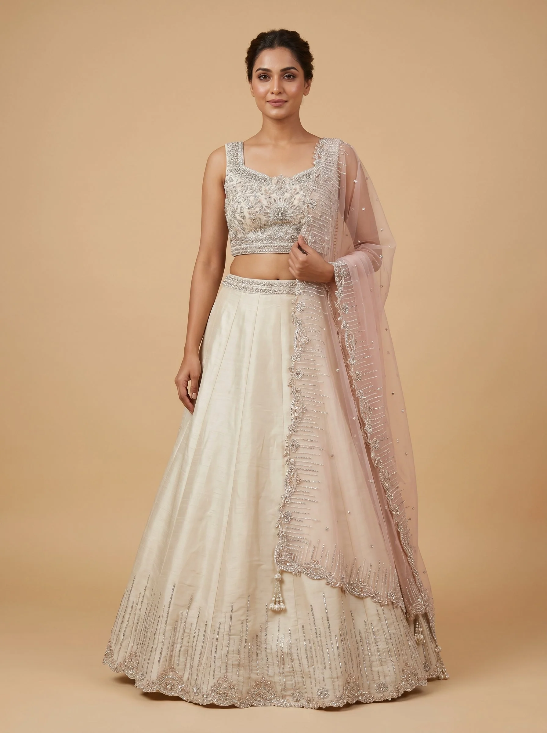 Ivory Pearl Lehenga