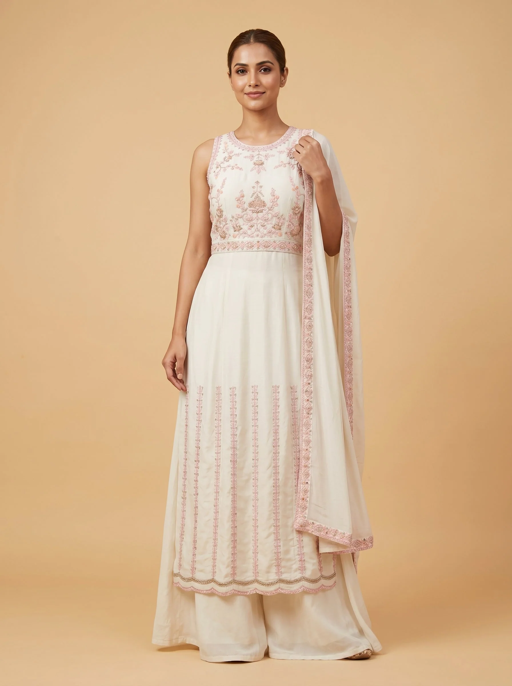 Ivory White Palazzo Set