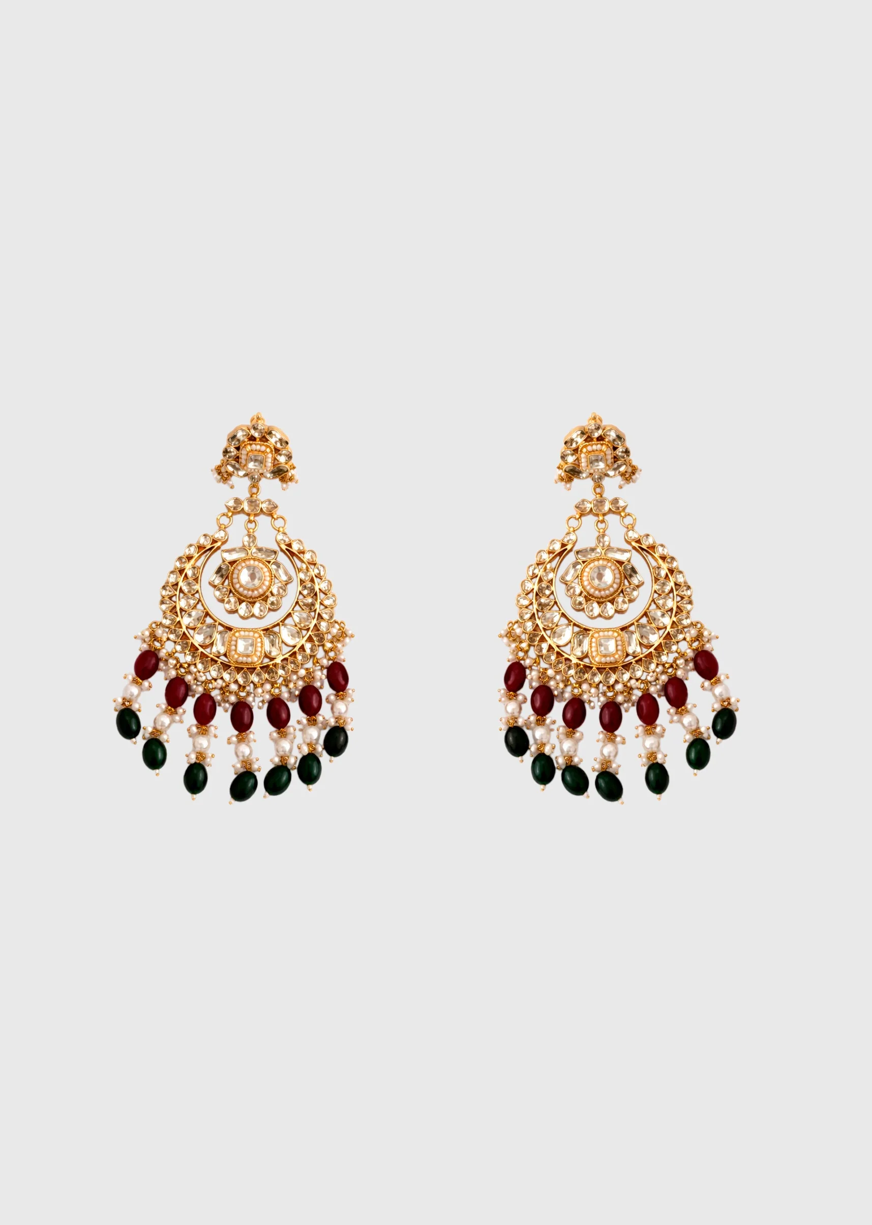 Kundan Chandbali Earrings - Image 2