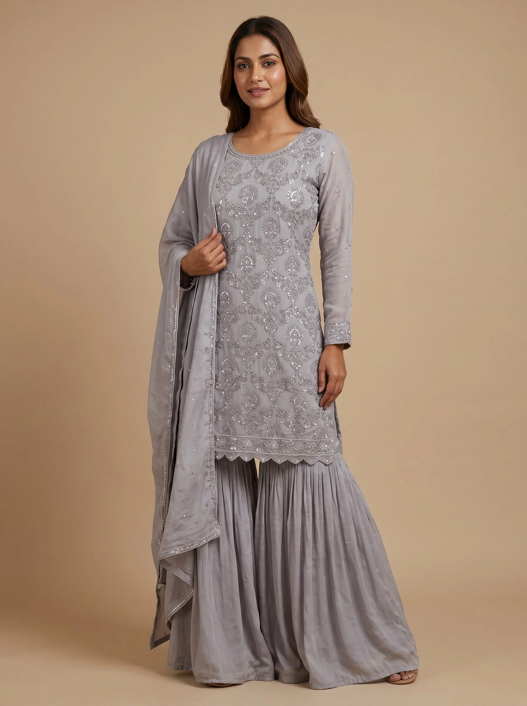 Lavender Drift Sharara Set