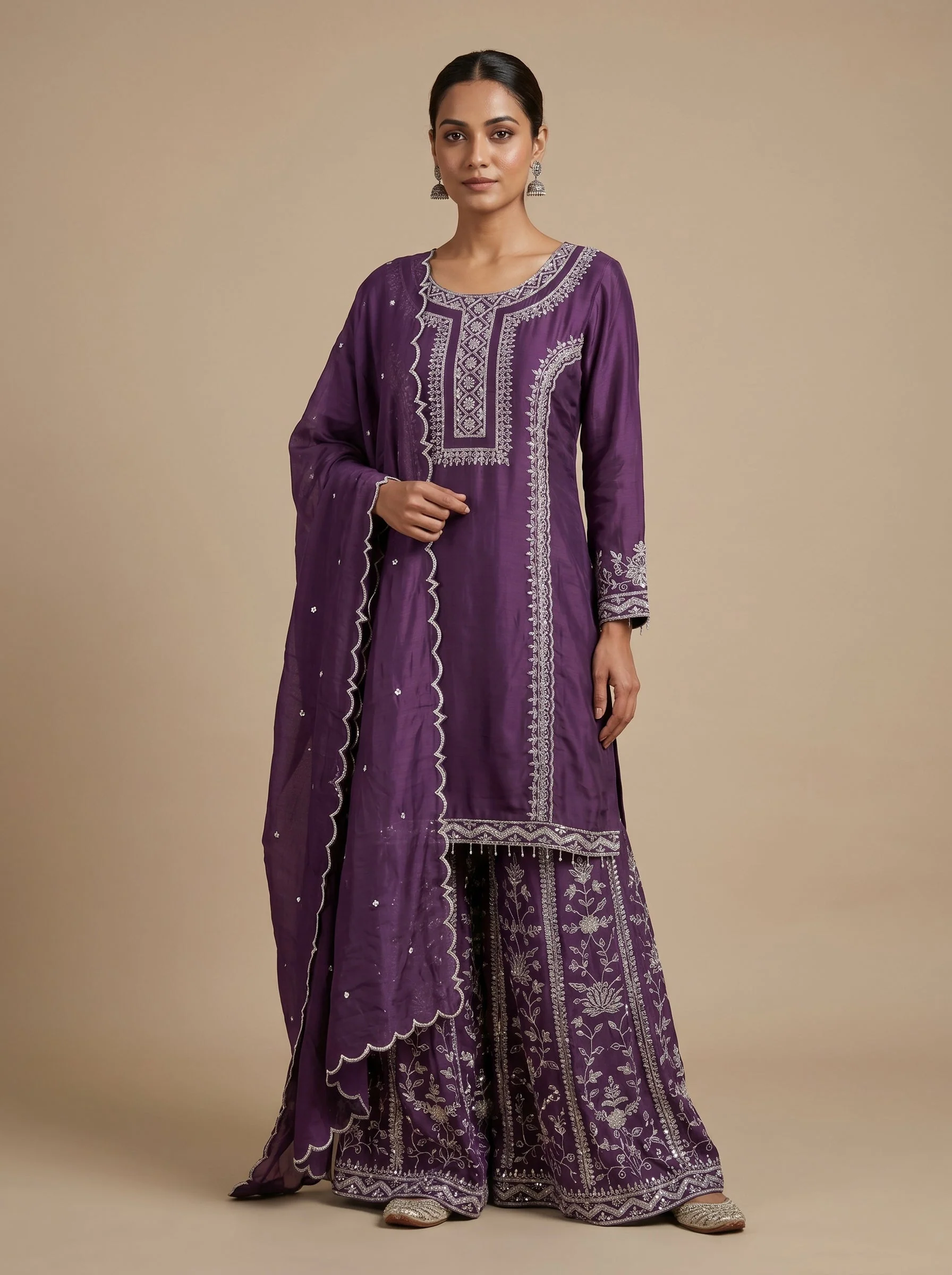 Lavender Glaze Sharara Set
