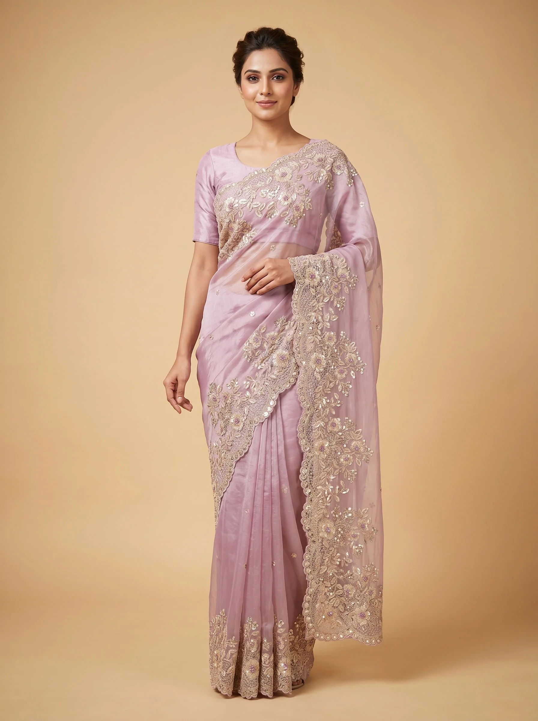 Lavender Mist Radiance Saree