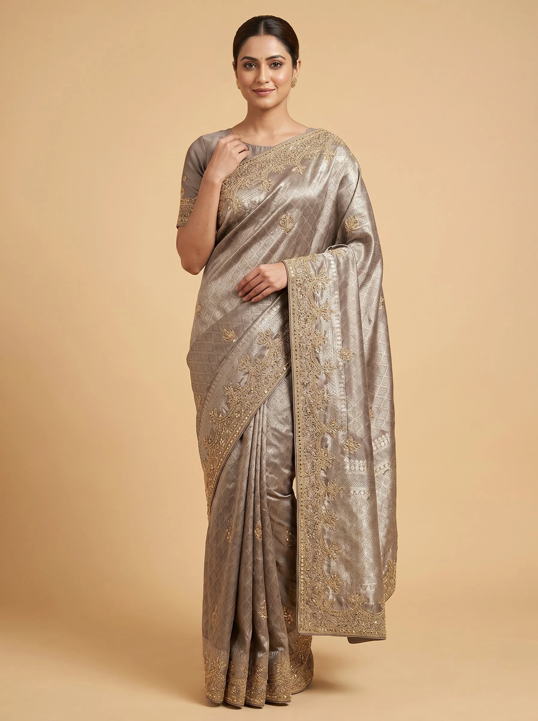 Lavender Soft Bloom Handloom Saree