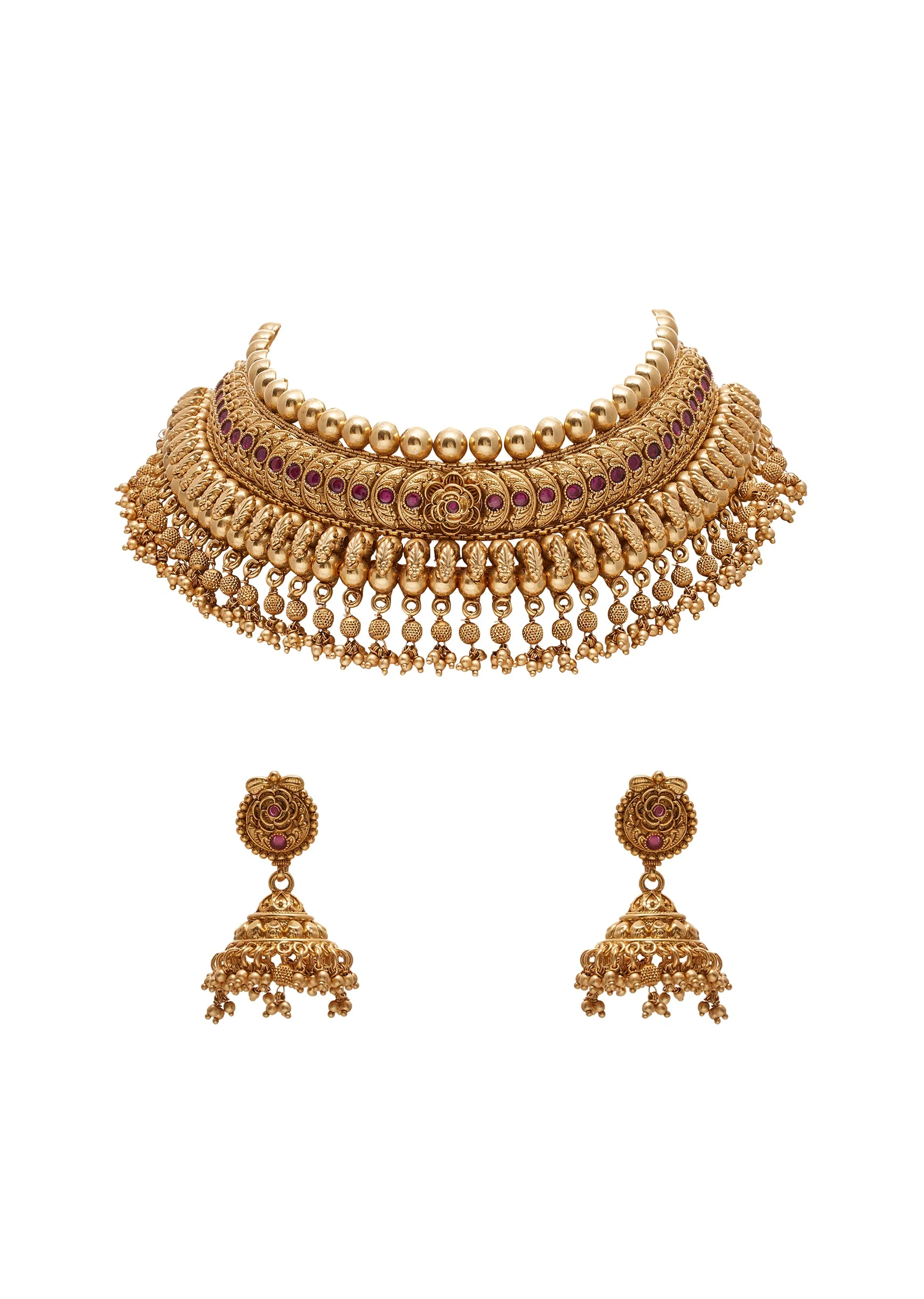 Layered Pearl Kundan Choker Set