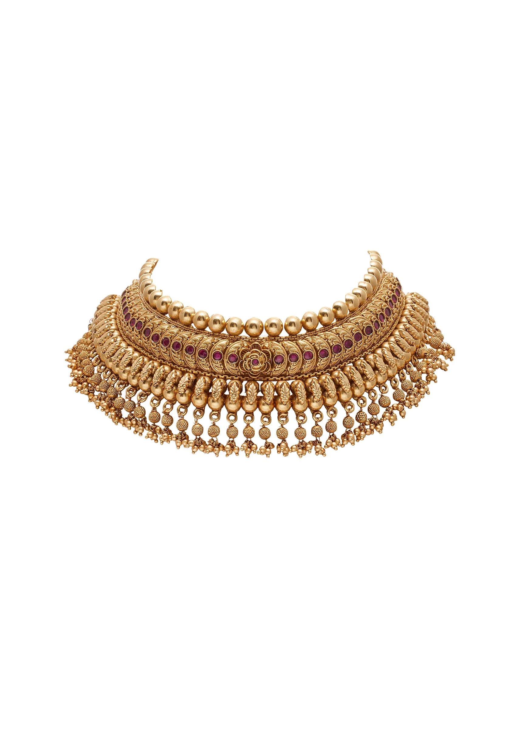 Layered Pearl Kundan Choker Set - Image 2