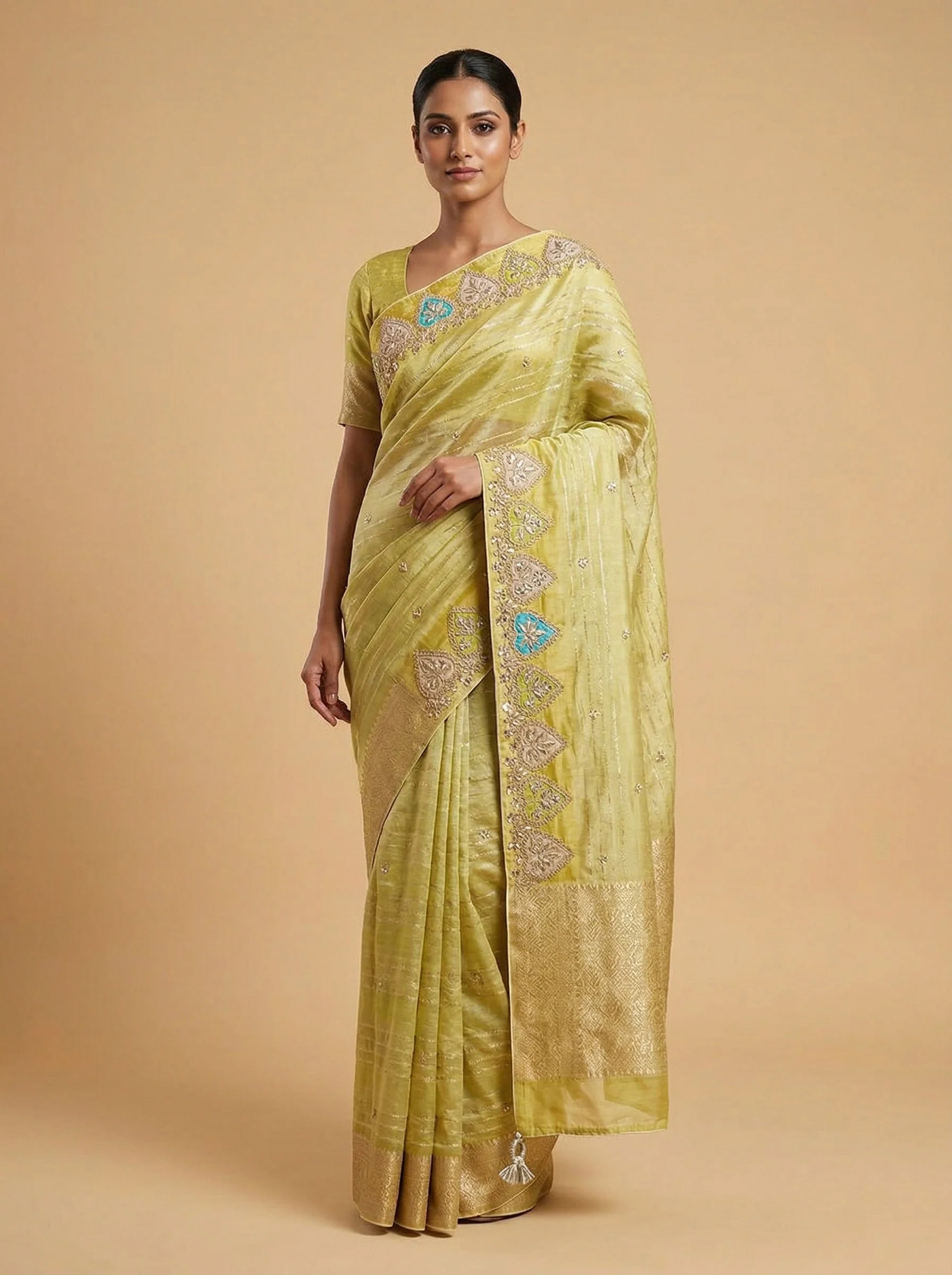 Lemon Bright Handloom Saree