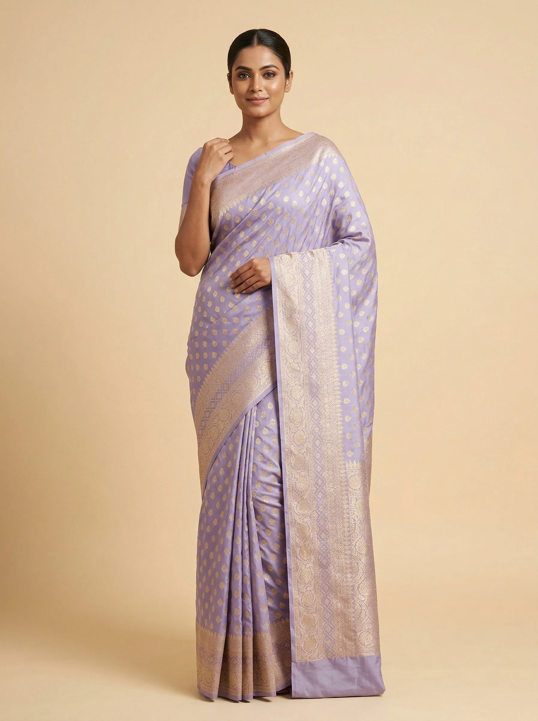 Light Purple Fine Handloom Saree