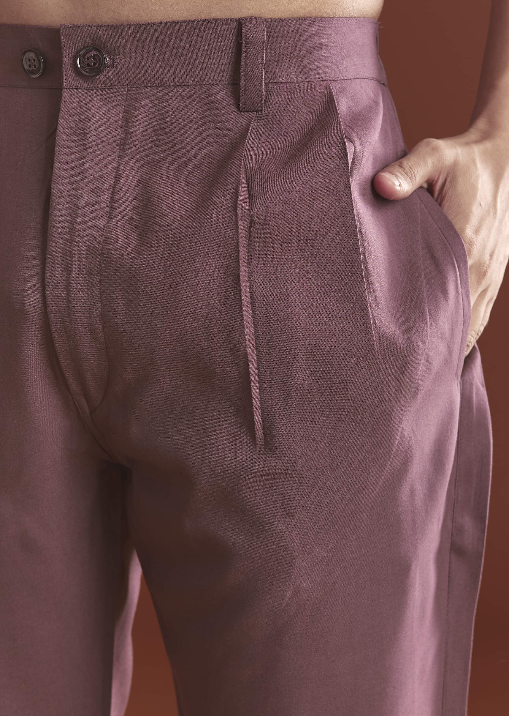 Lilac Ombre Kurta Set For Men With Sequins Embroidery - Image 6