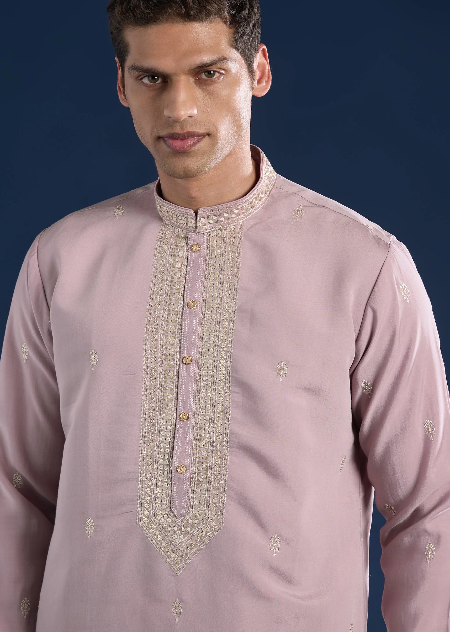 Lilac Sequin Detail Kurta Set