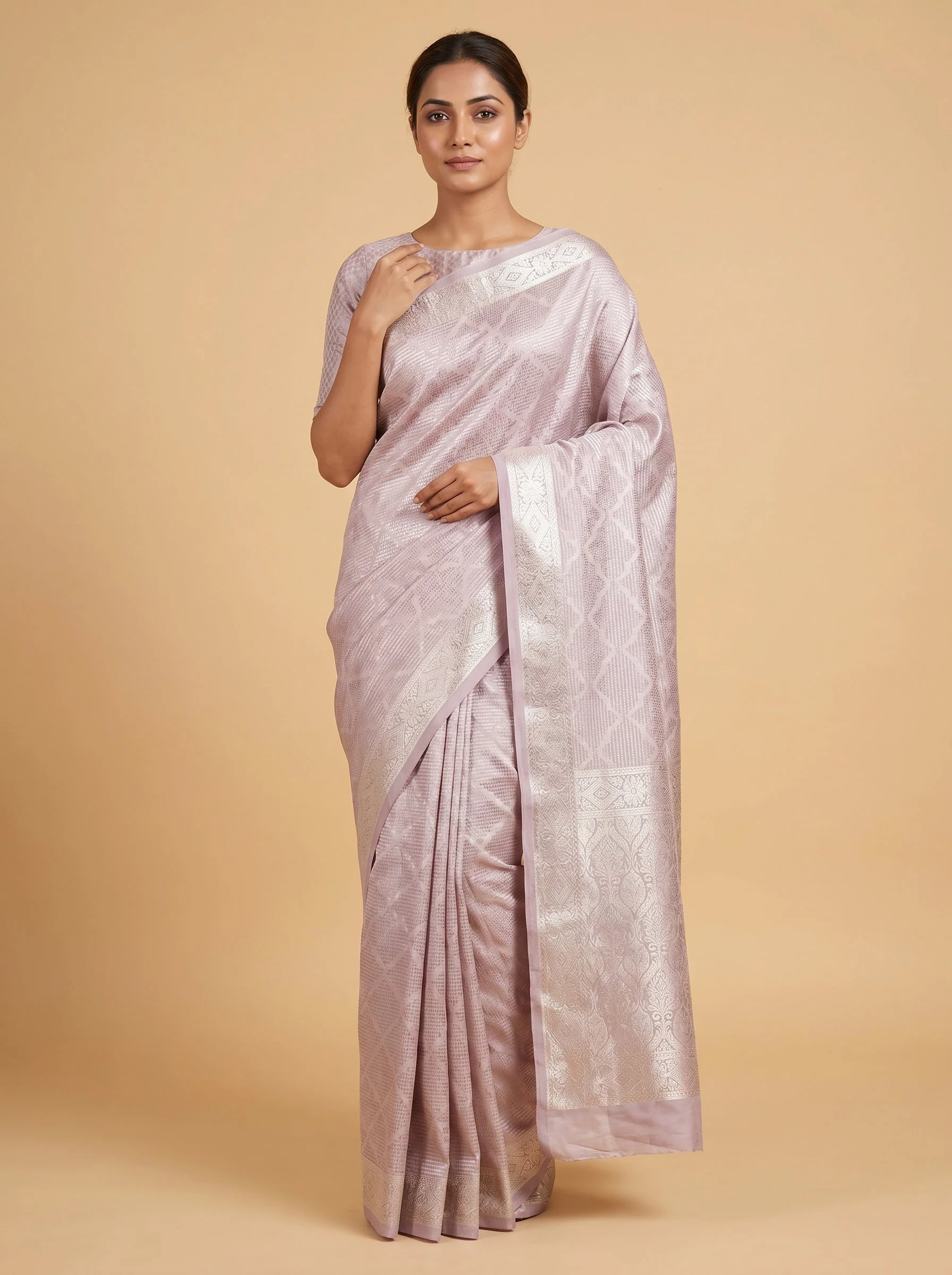 Lilac Subtle Flow Handloom Saree