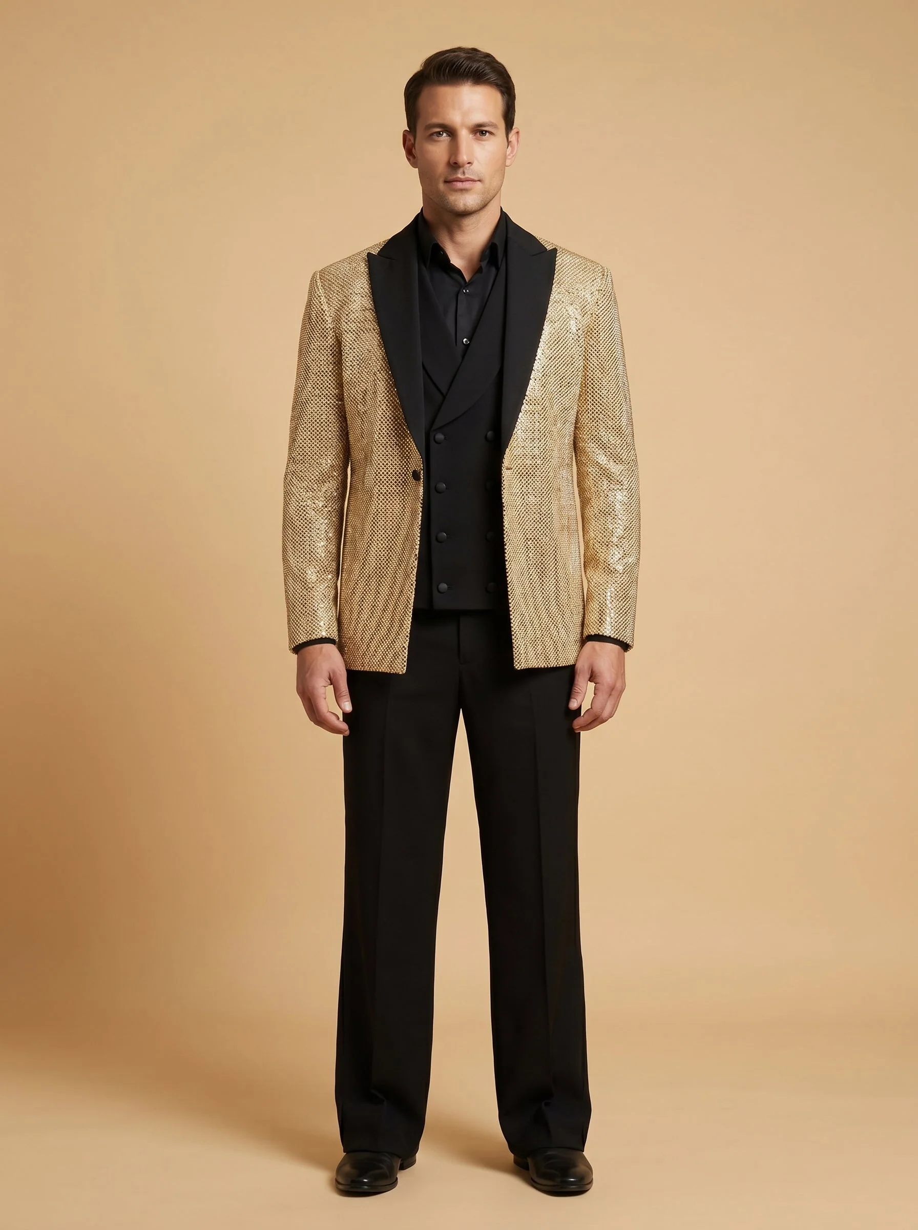 Luxe gold tuxedo