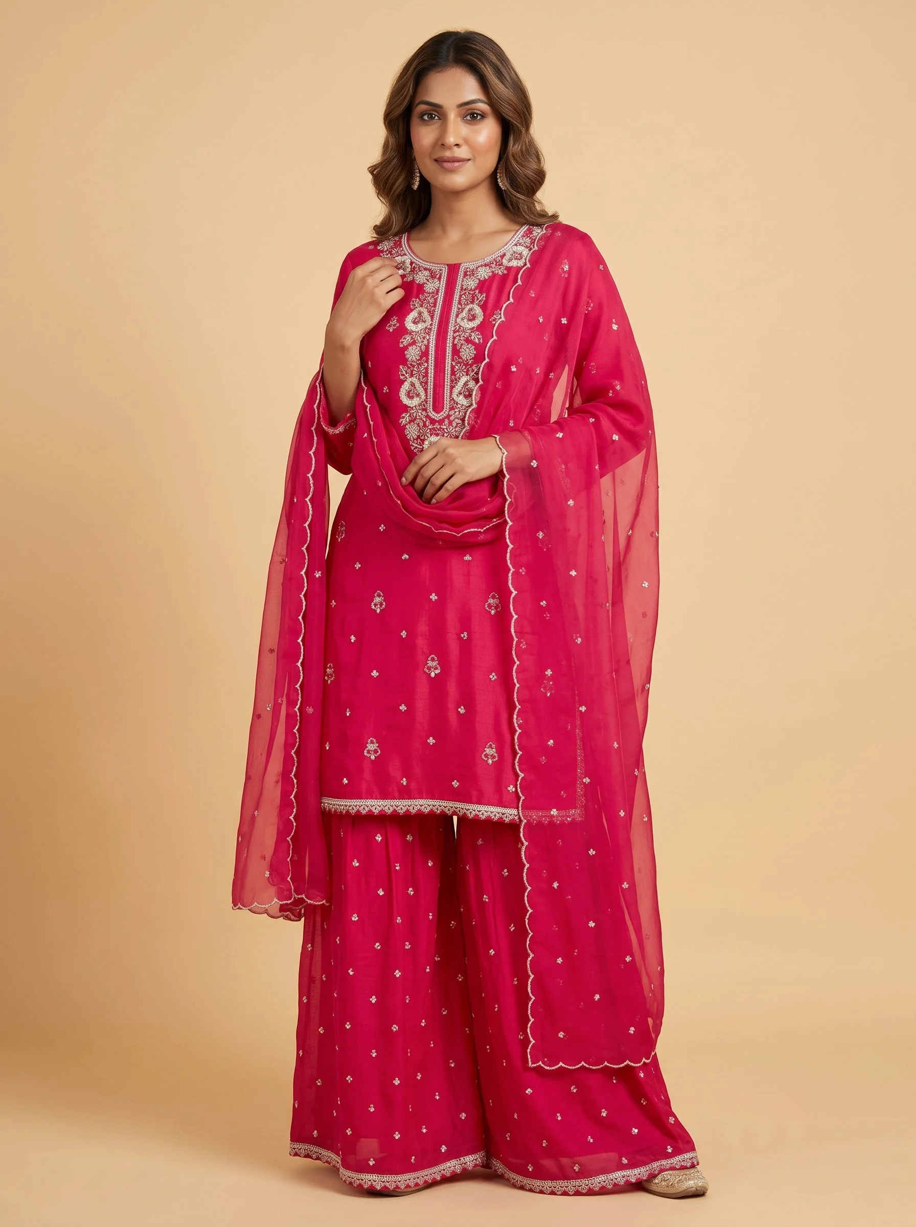 Macaron Pink Palazzo Set