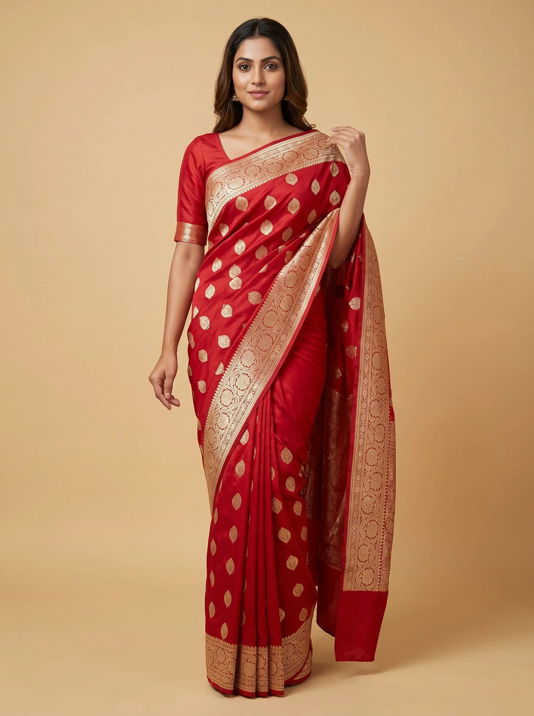 Maroon Heritage Flow Handloom Saree