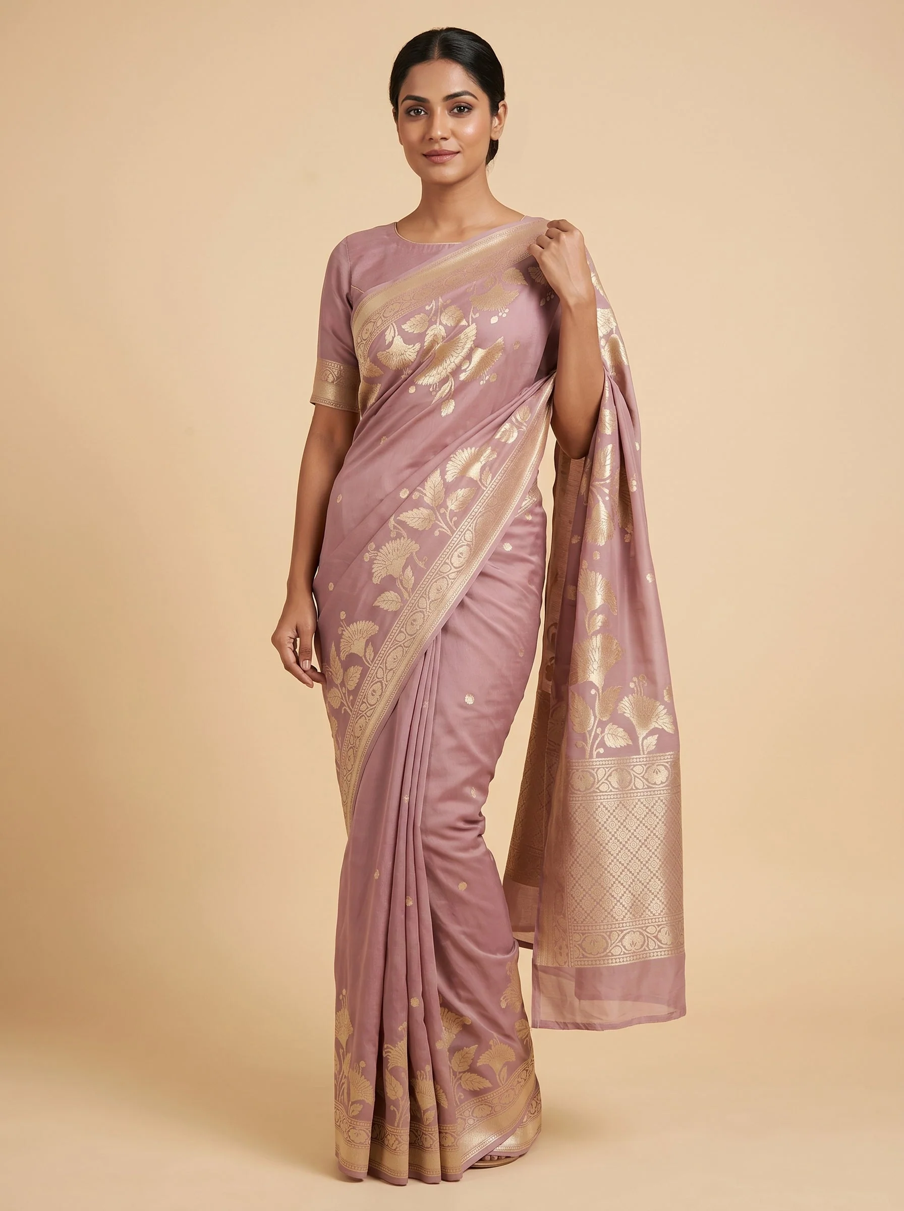 Mauve Mist Charm Saree
