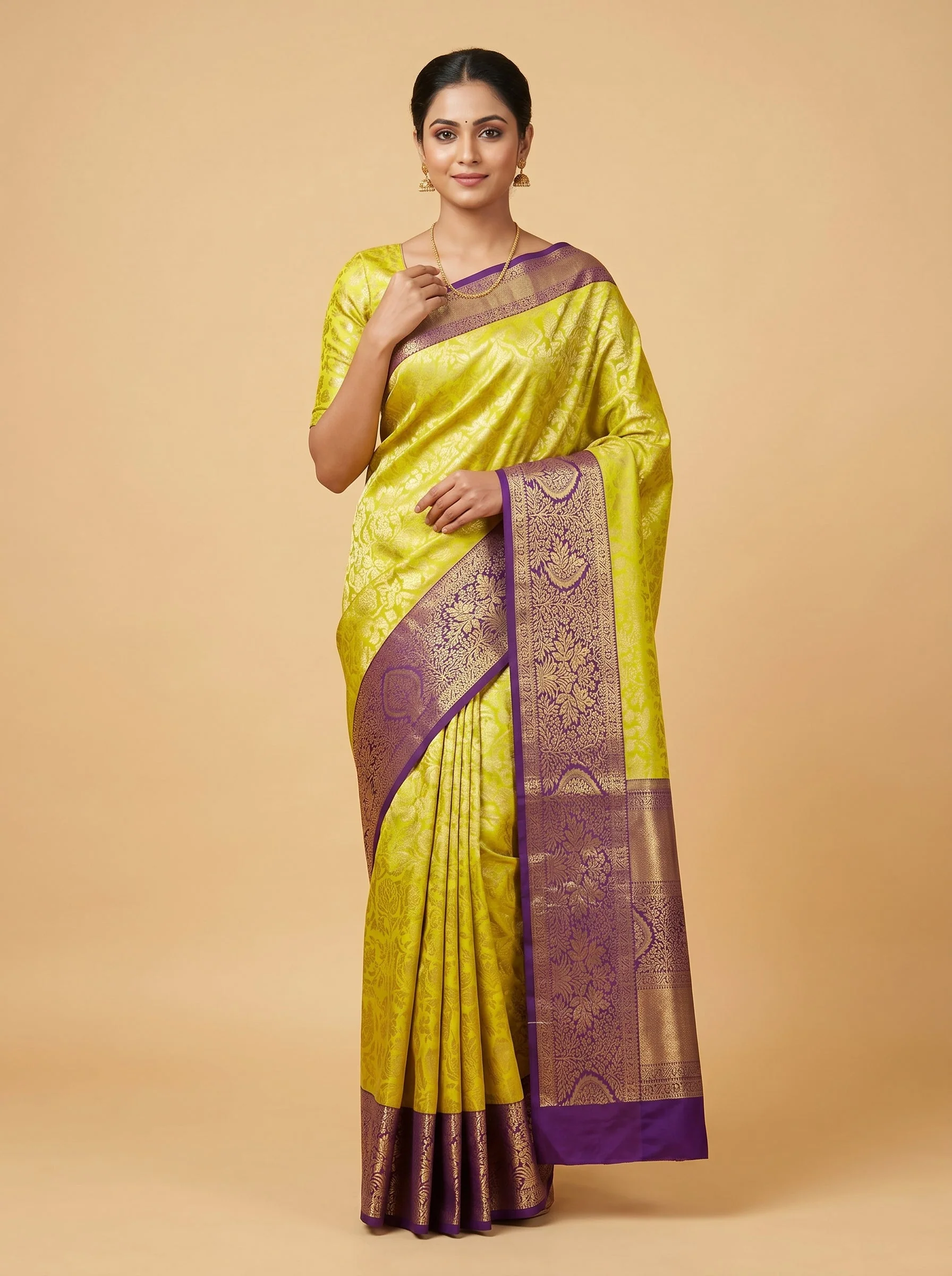 Mehendi Earthy Embroidery Saree