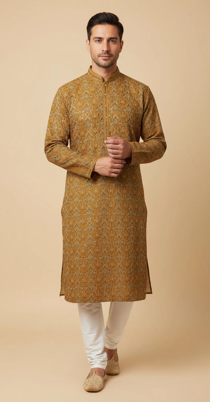 Mehendi Green Kurta Set - Image 2