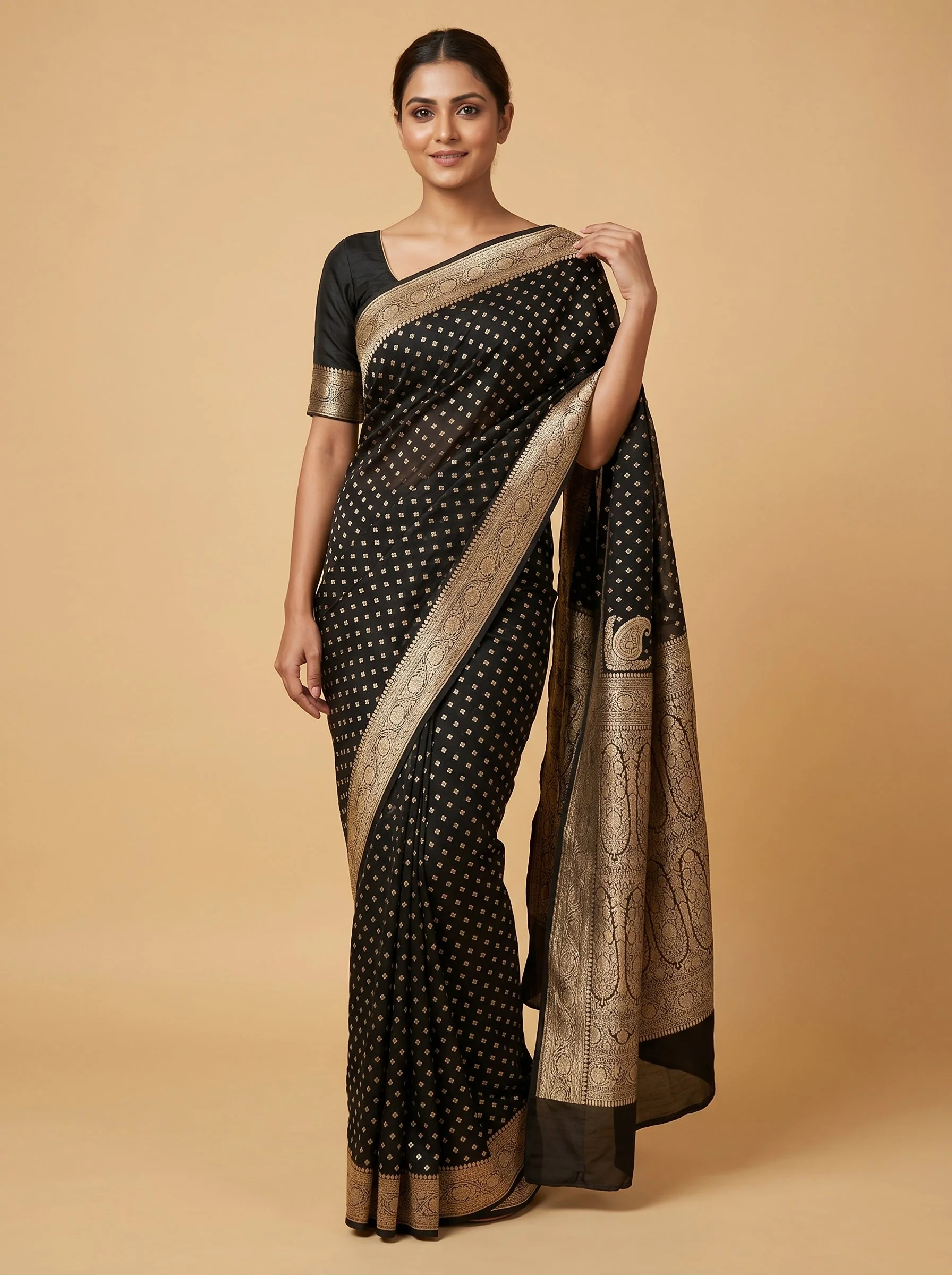 Midnight Black Grace Saree