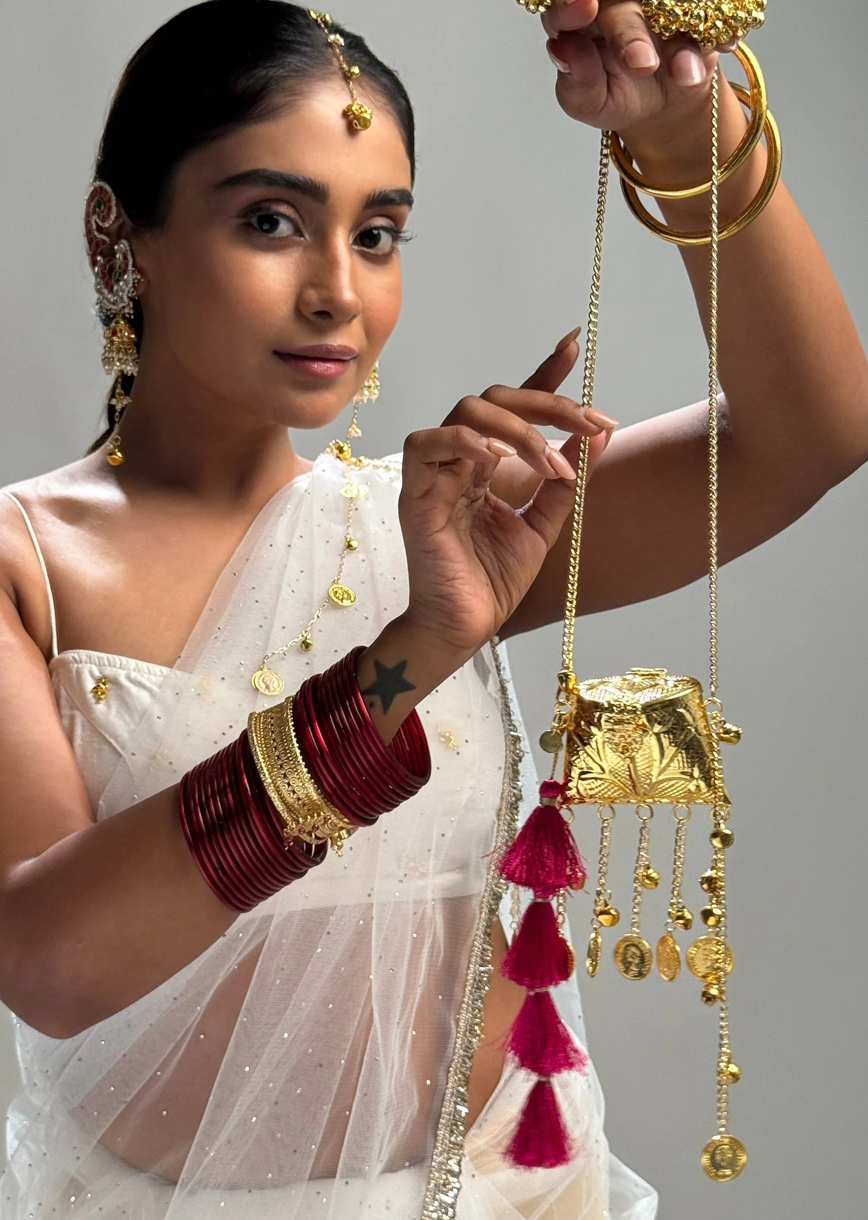 Mini Gold Potli Sling Bag - Image 2