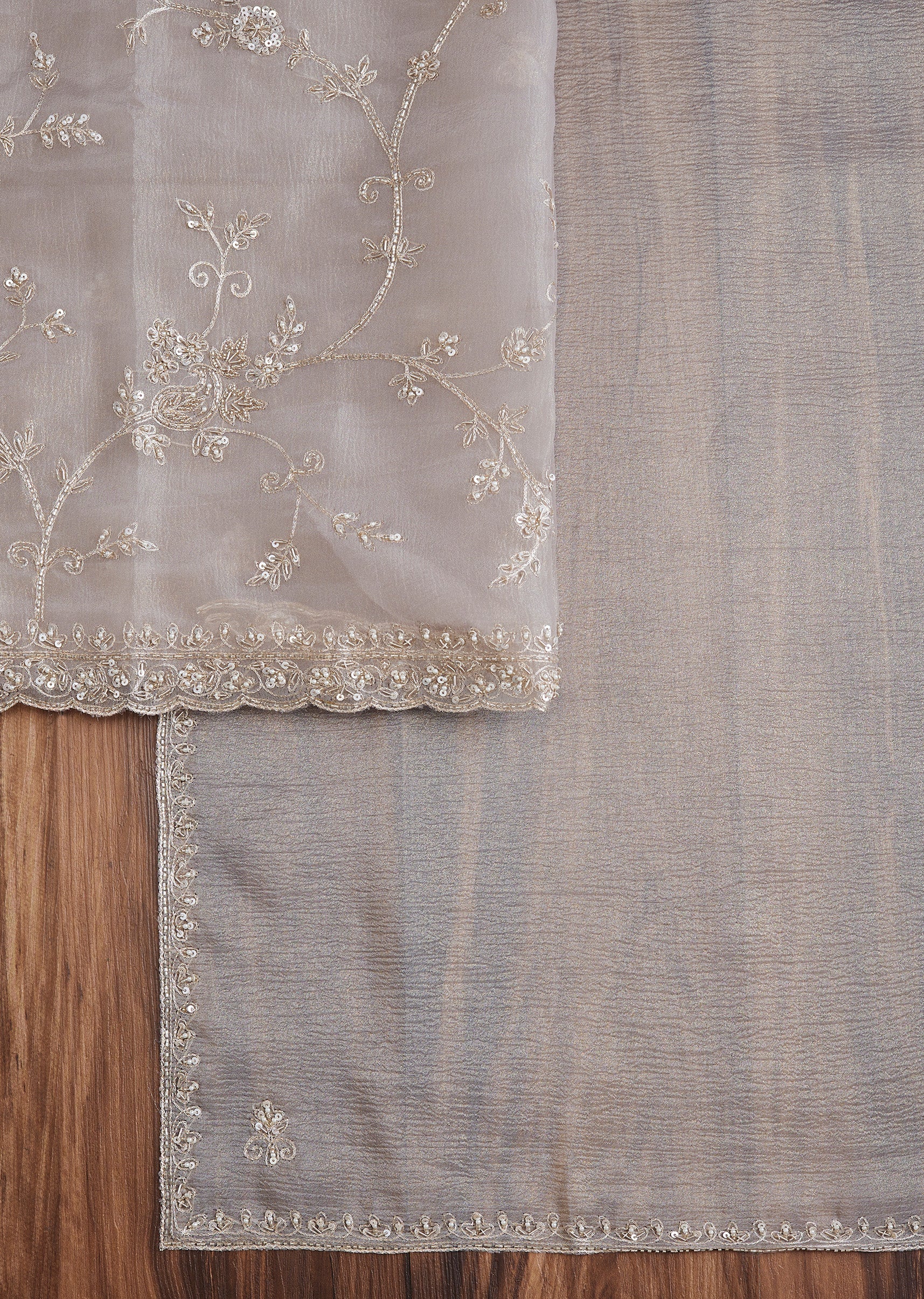 Minimal Beige Tissue Suit Set - Image 3